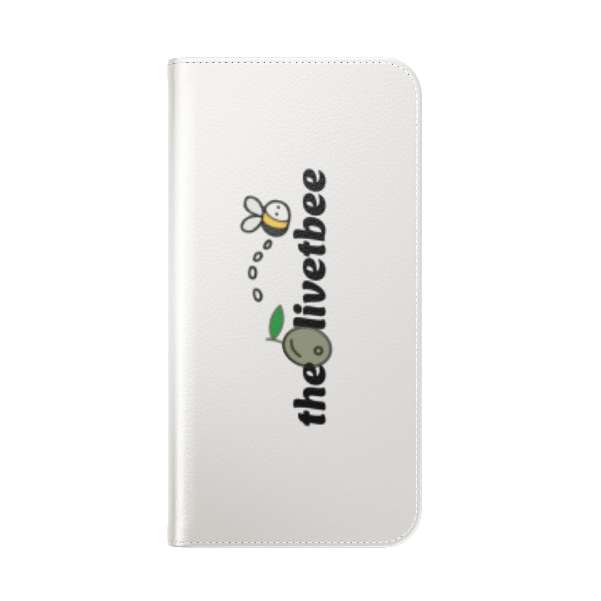 Flip Case Phone Wallet — 'theOlivetbee' Folio with Card Slots