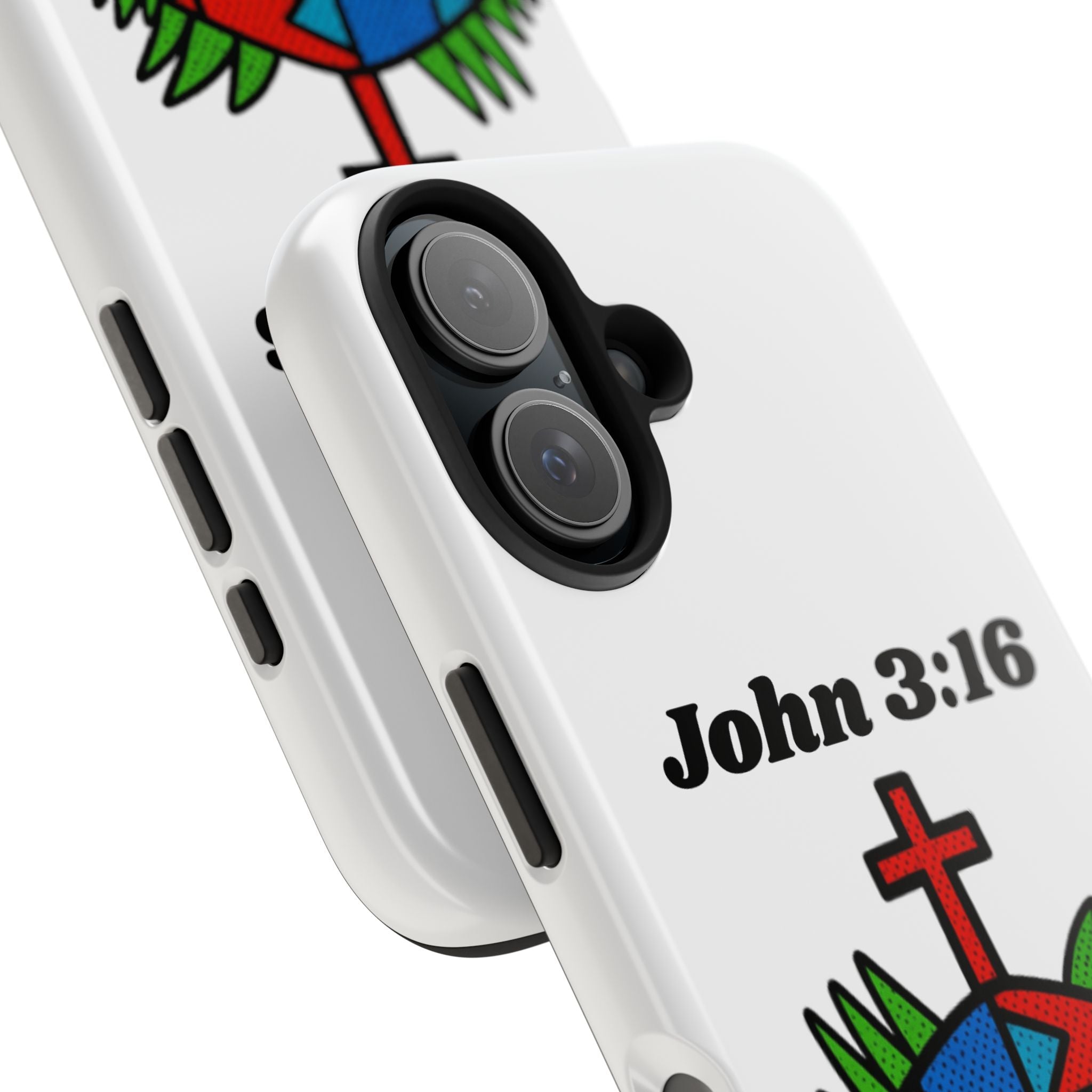 John 3:16 Christian Phone Case — Tough Religious Bible Verse Design