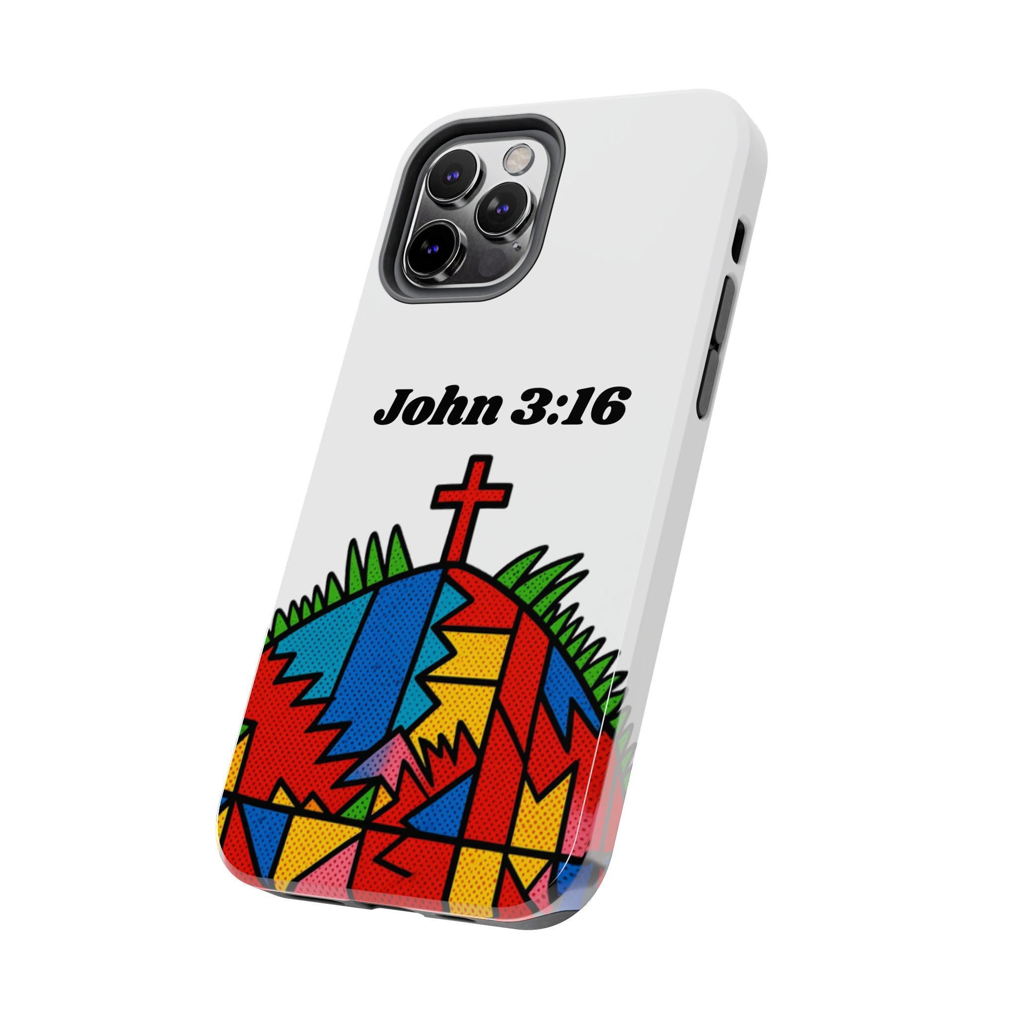 John 3:16 Christian Phone Case — Tough Religious Bible Verse Design