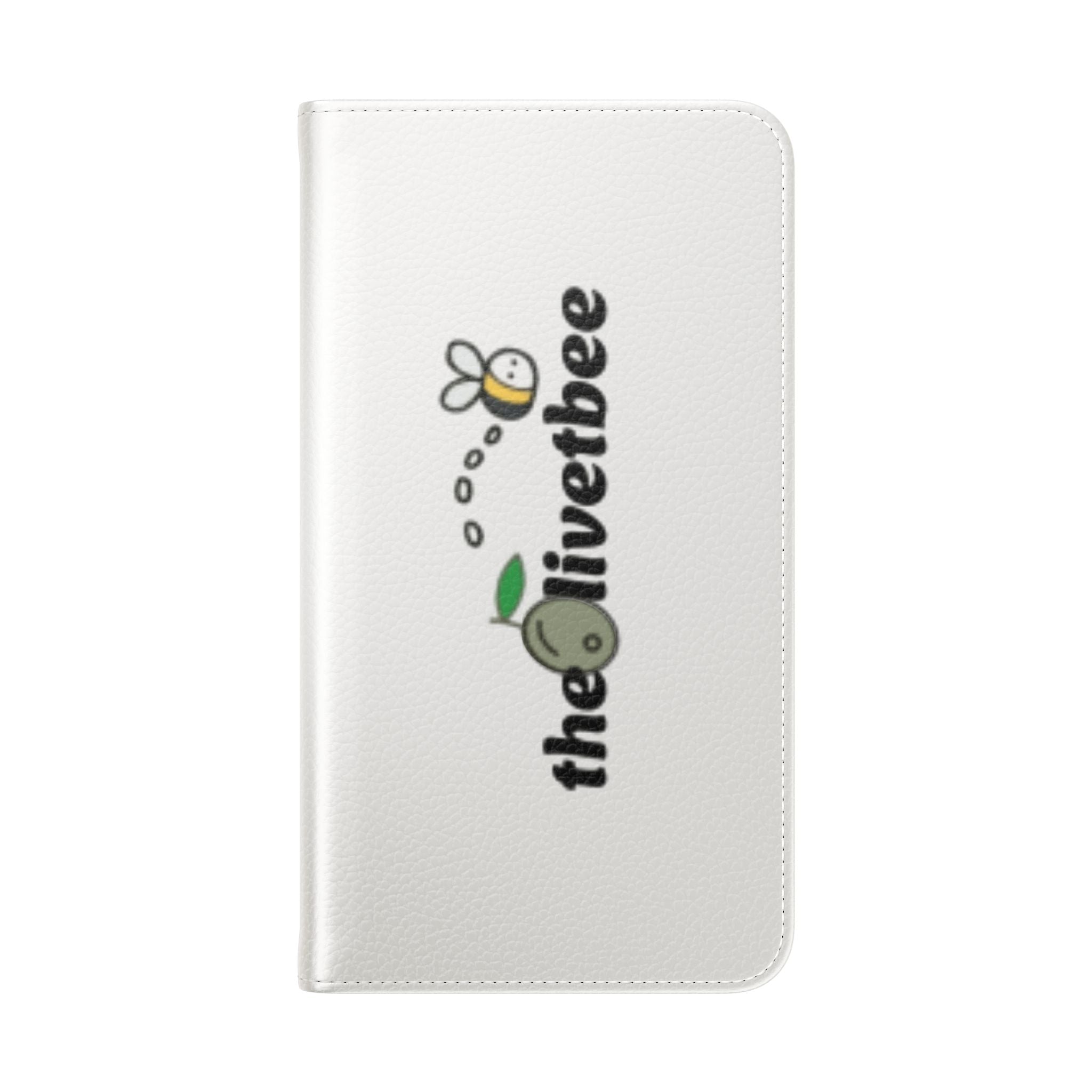 Flip Case Phone Wallet — 'theOlivetbee' Folio with Card Slots