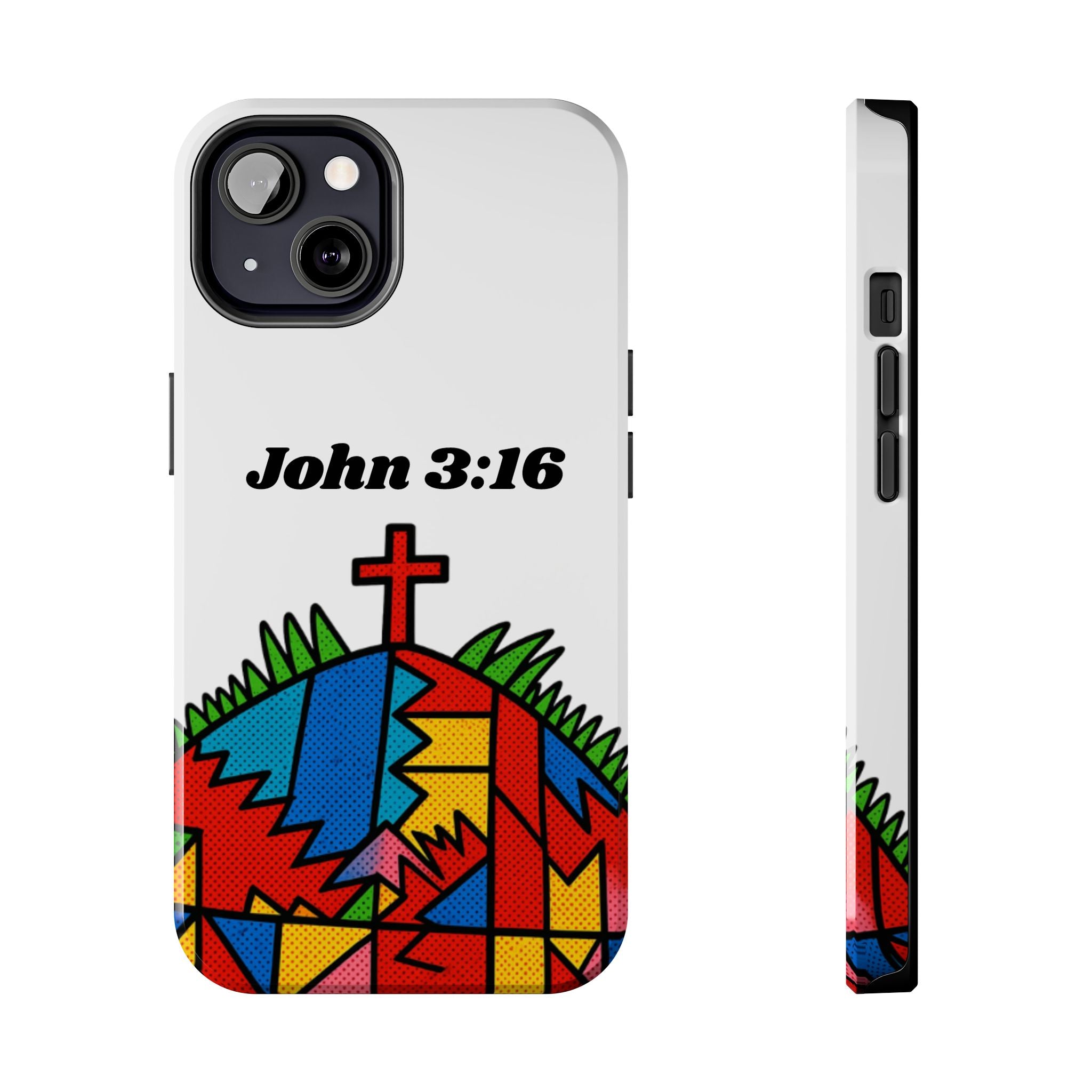 John 3:16 Christian Phone Case — Tough Religious Bible Verse Design