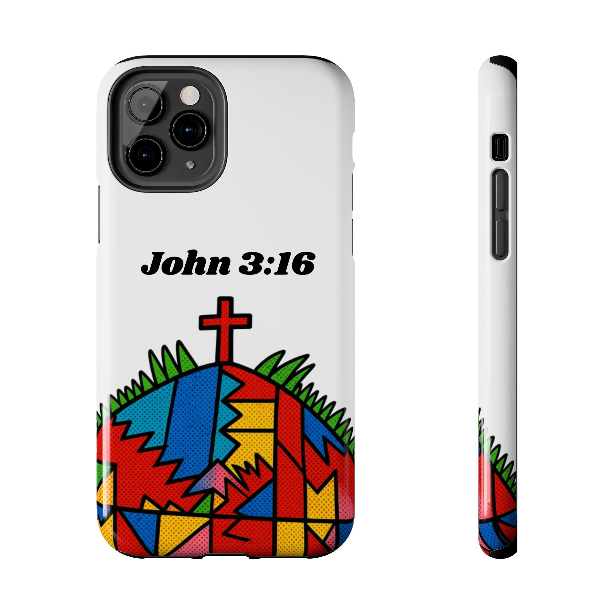 John 3:16 Christian Phone Case — Tough Religious Bible Verse Design