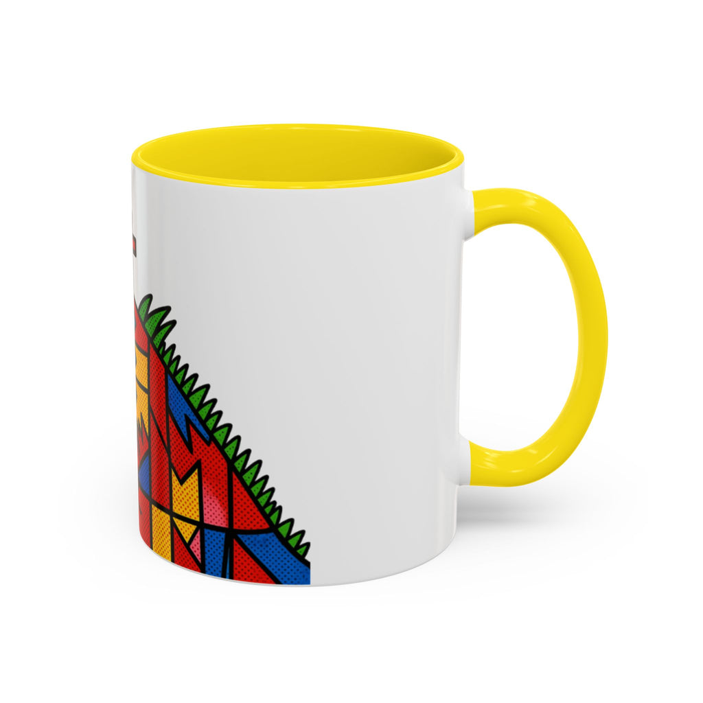 Colorful Christian Cross Accent Coffee Mug — Vibrant Faith Art (11/15oz)