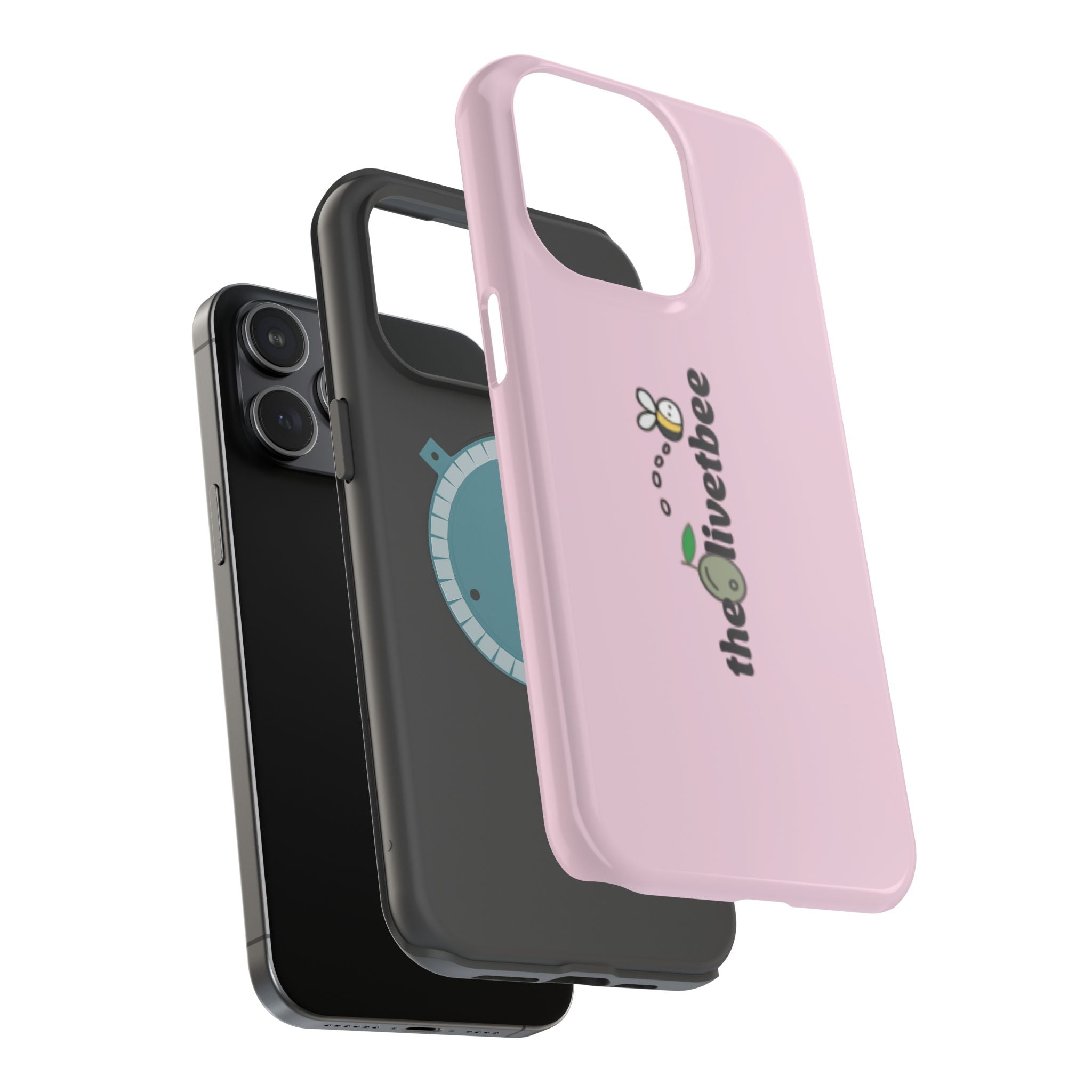 Pink Magnetic Impact-Resistant Phone Case — 'theolivetbee' , Shockproof MagSafe-Compatible Protection