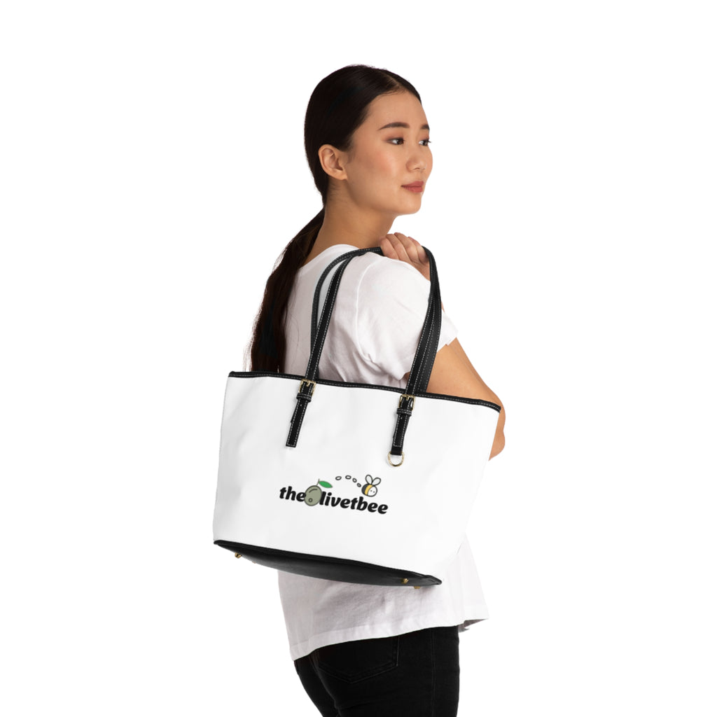 Hebrews 11:1 PU Leather Shoulder Bag — Christian Tote with "theOlivetbee" Logo