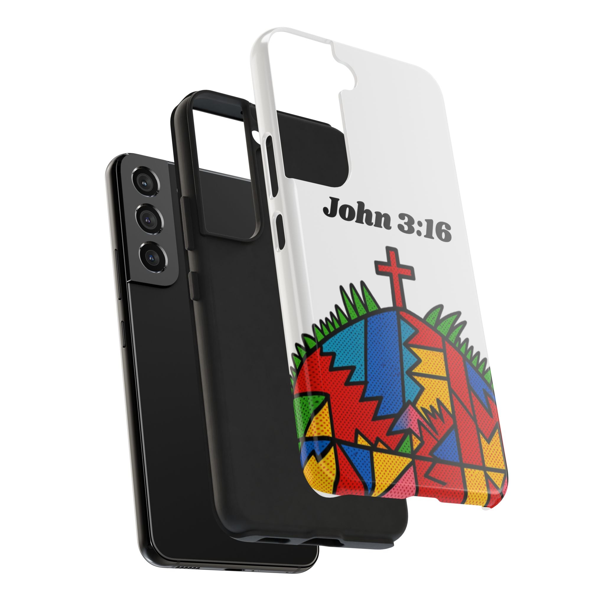 John 3:16 Christian Phone Case — Tough Religious Bible Verse Design