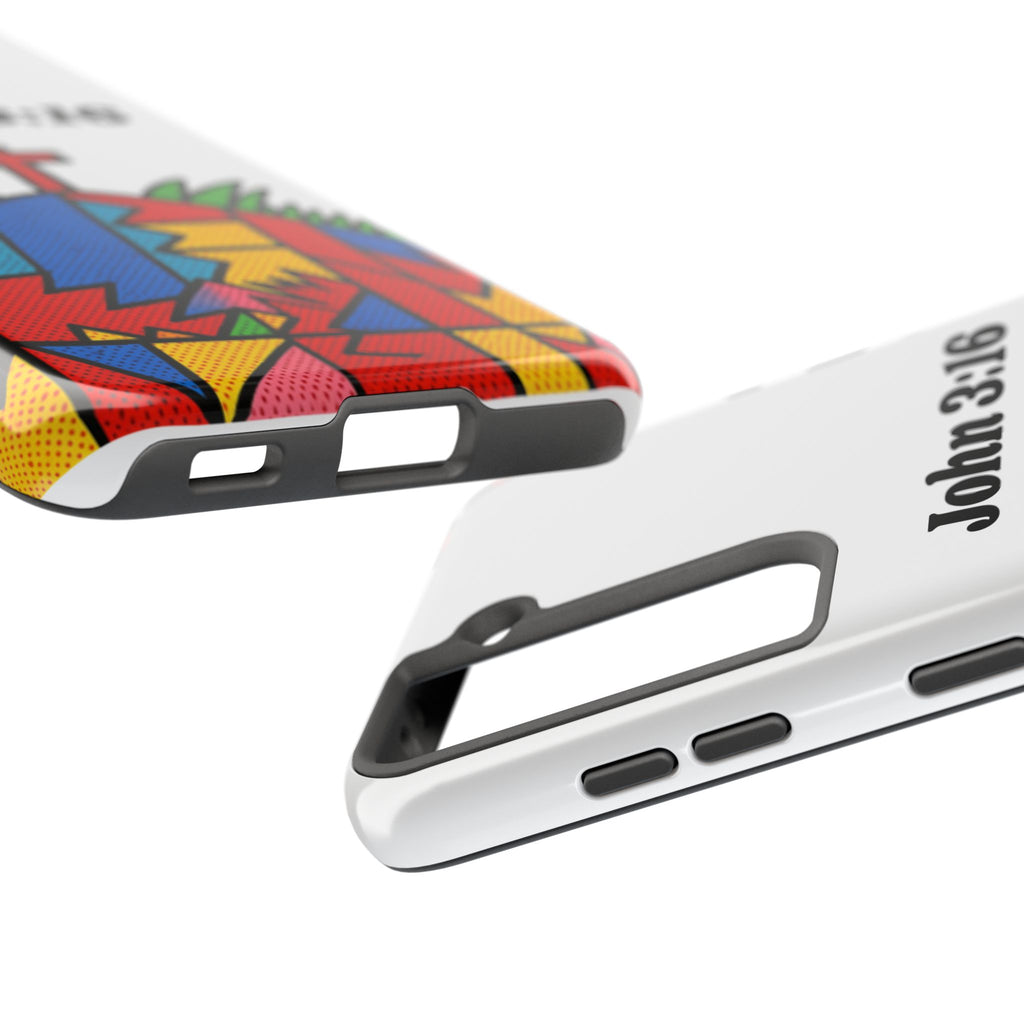 John 3:16 Christian Phone Case — Tough Religious Bible Verse Design