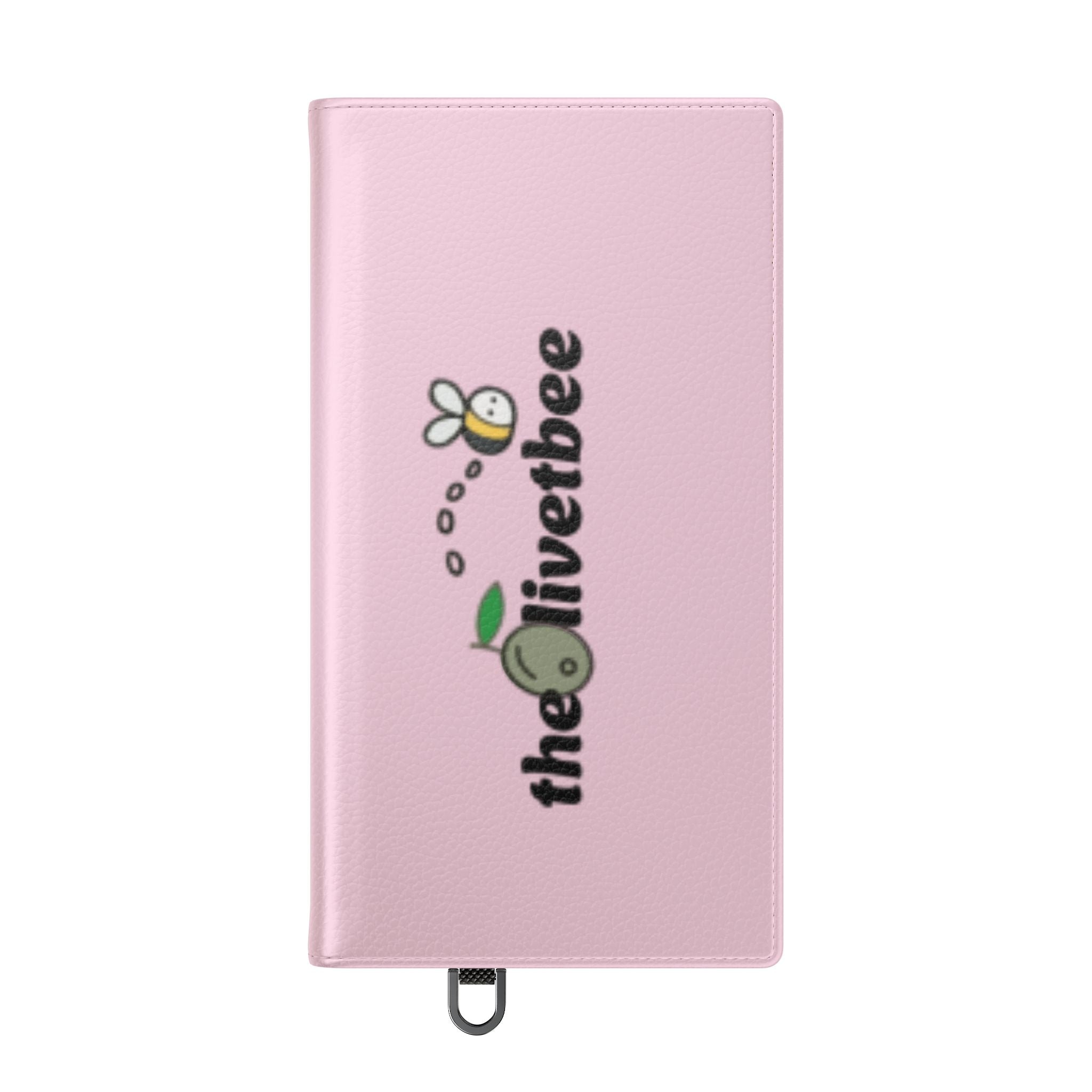 Pink Bee Logo Flip Phone Case — theOlivetbee Wallet Cover