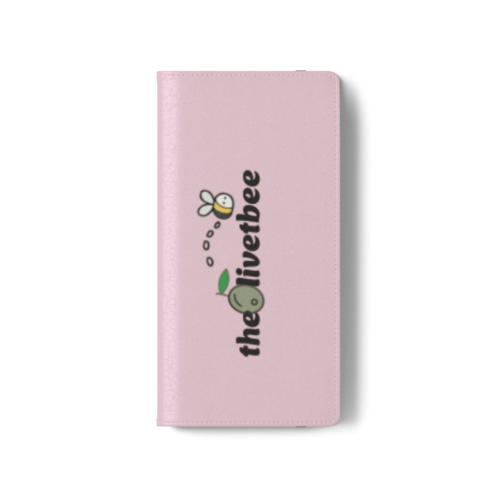 Pink Bee Logo Flip Phone Case — theOlivetbee Wallet Cover