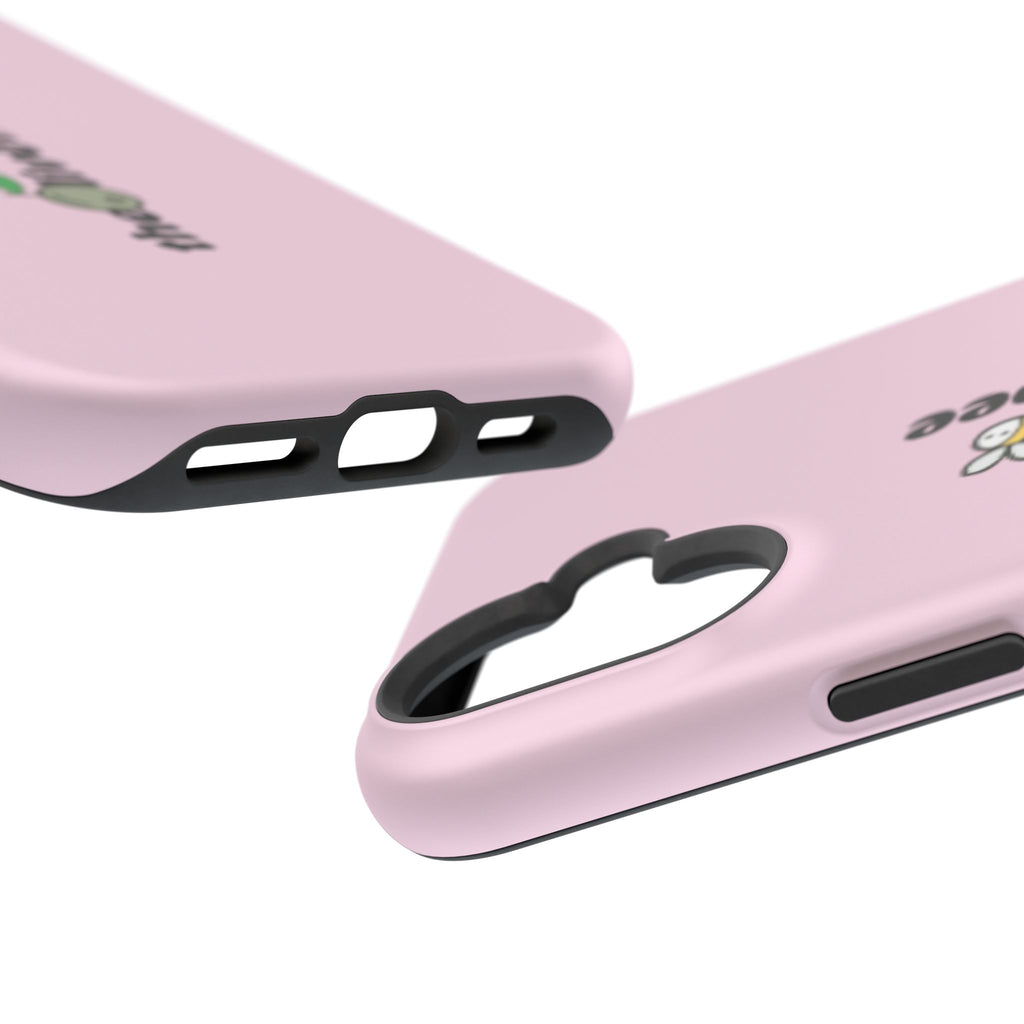 Pink Magnetic Impact-Resistant Phone Case — 'theolivetbee' , Shockproof MagSafe-Compatible Protection