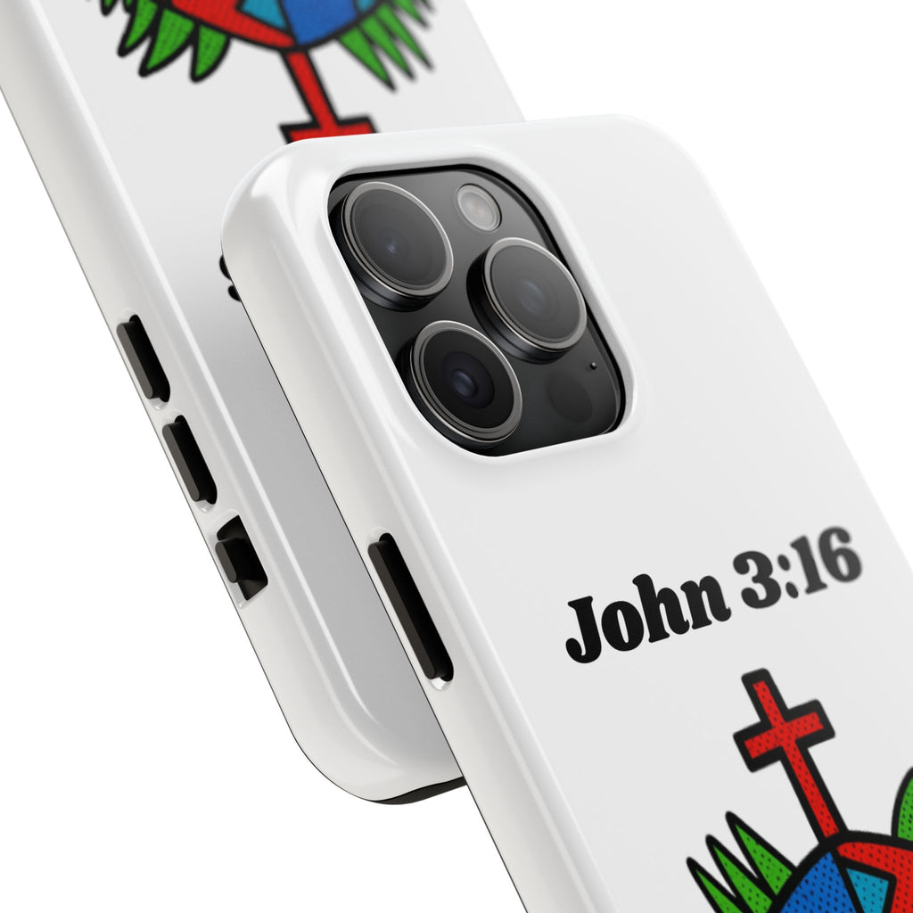 John 3:16 Christian Phone Case — Tough Religious Bible Verse Design