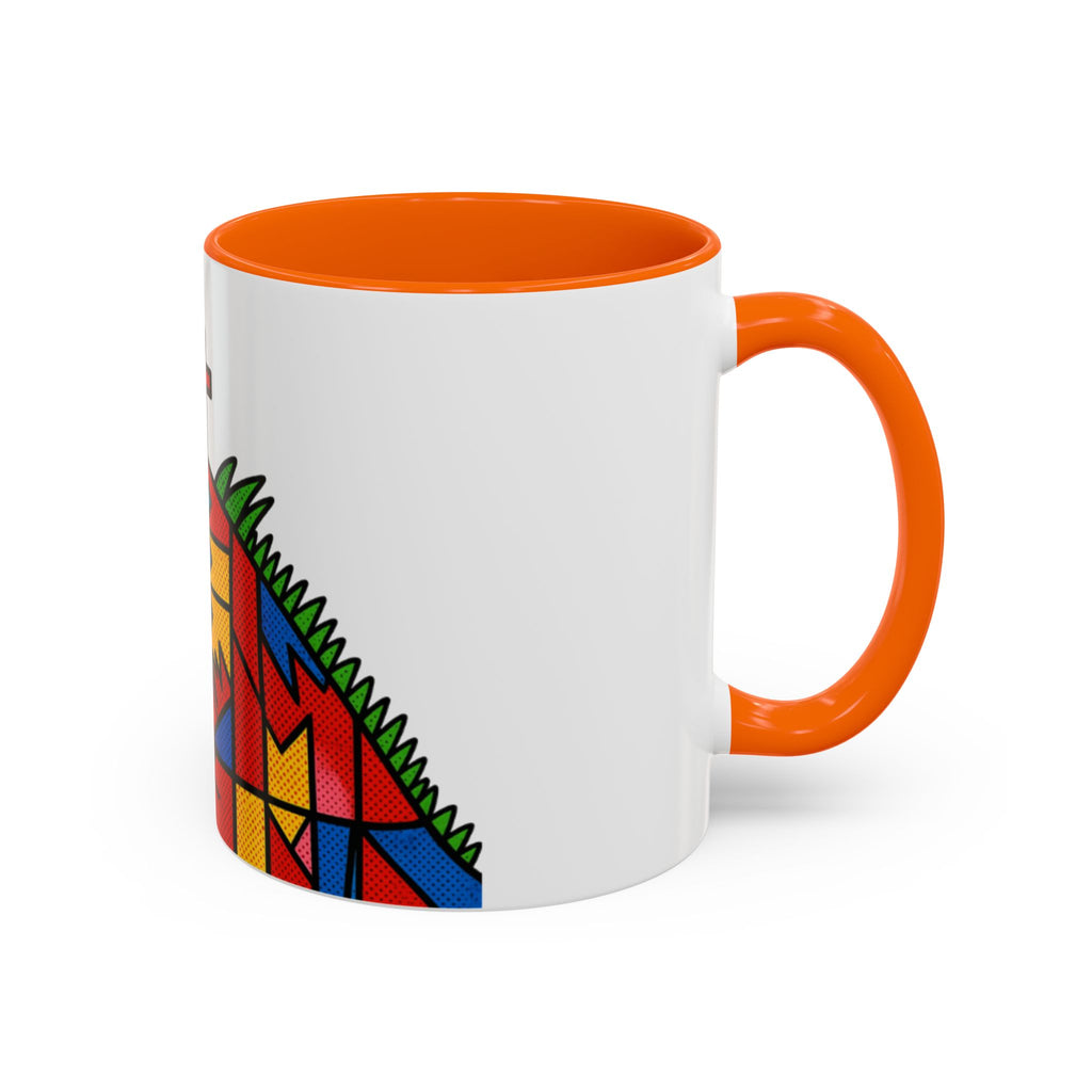 Colorful Christian Cross Accent Coffee Mug — Vibrant Faith Art (11/15oz)
