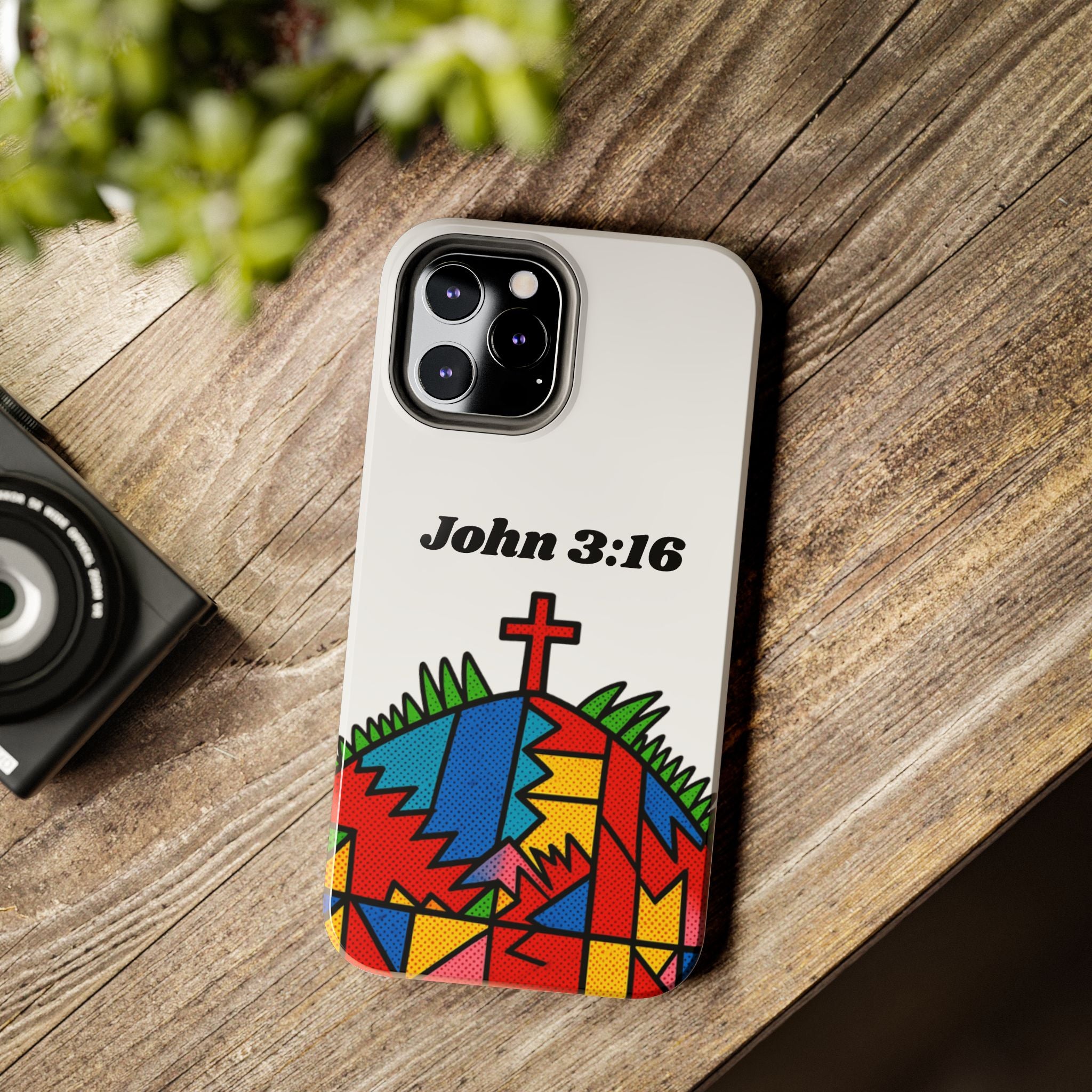 John 3:16 Christian Phone Case — Tough Religious Bible Verse Design