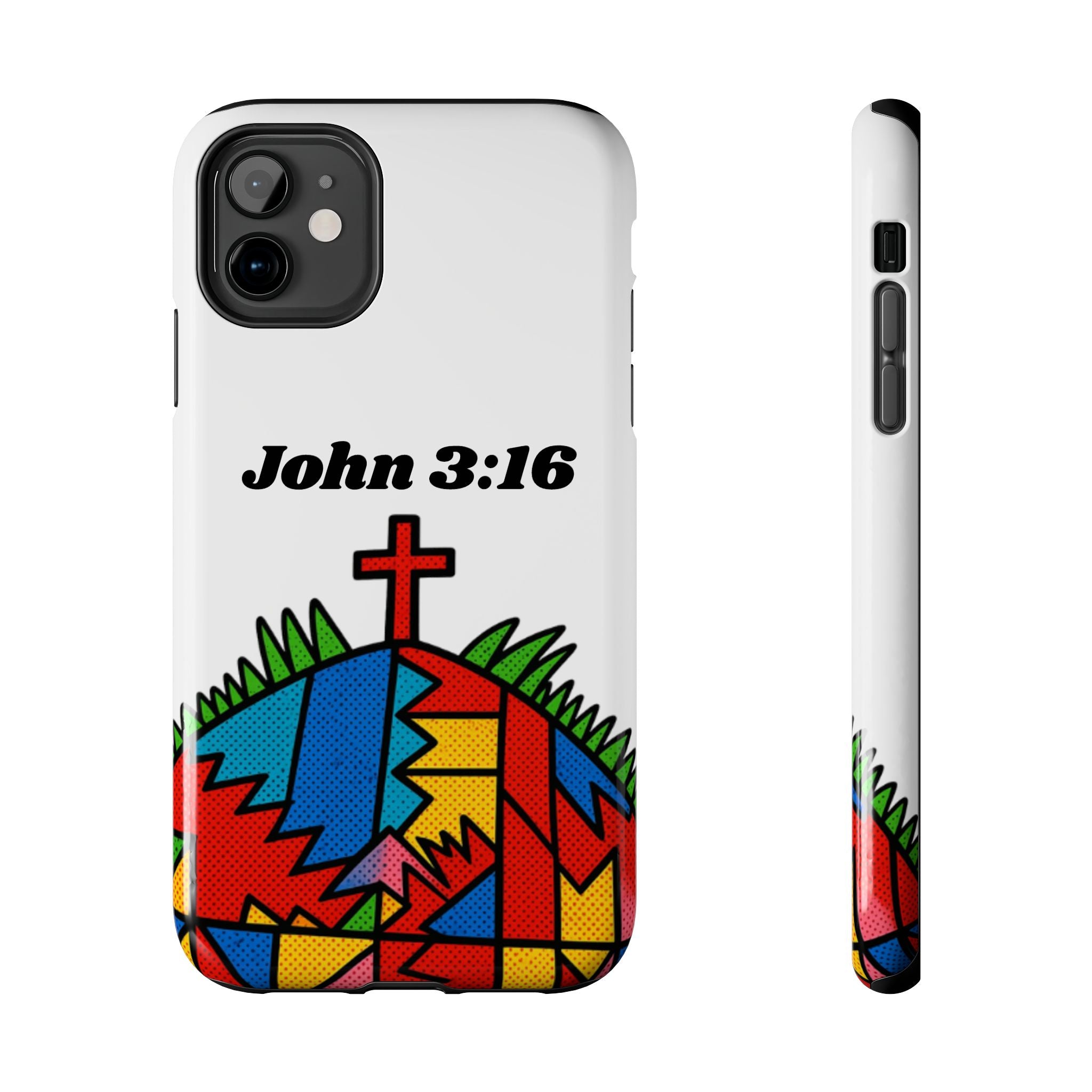 John 3:16 Christian Phone Case — Tough Religious Bible Verse Design