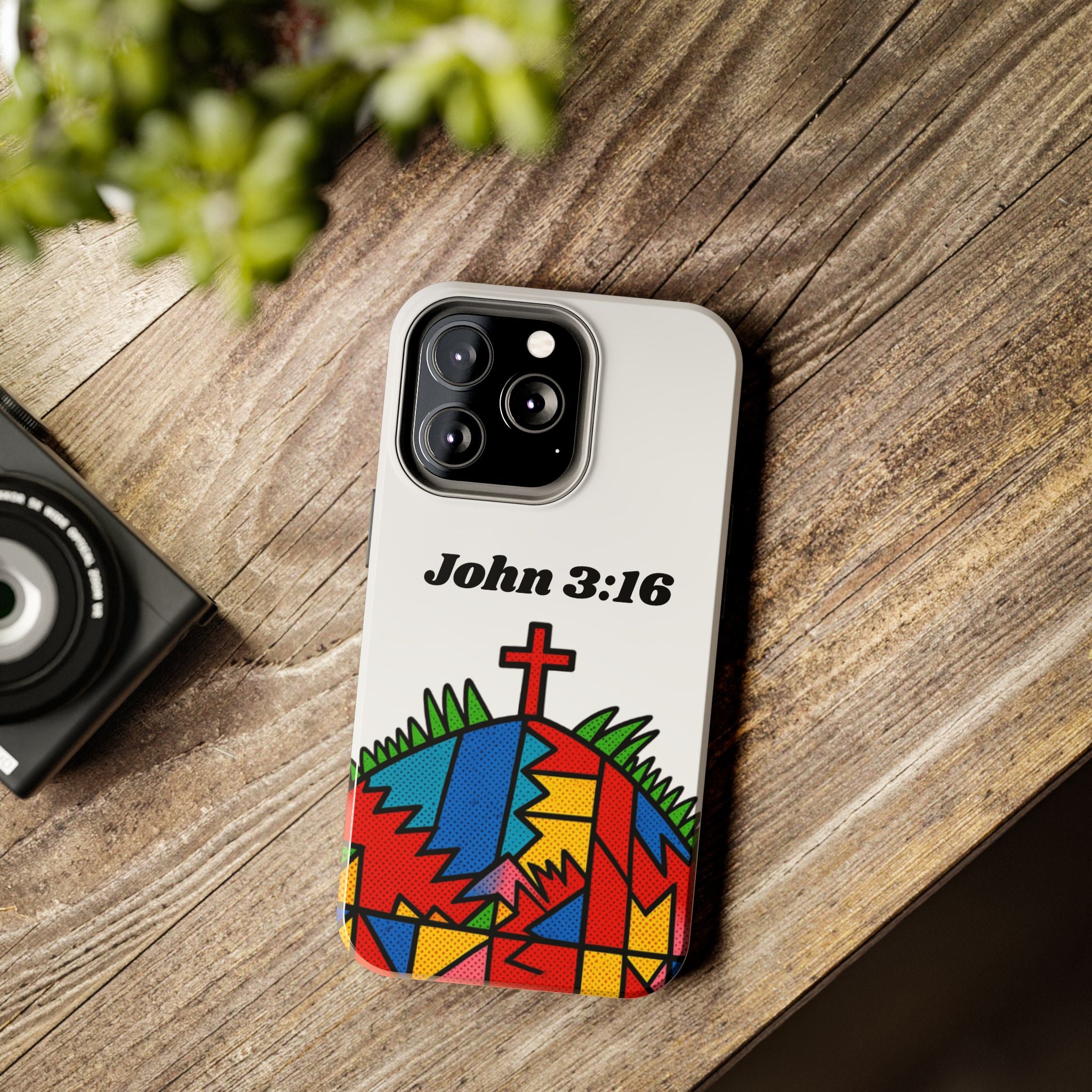 John 3:16 Christian Phone Case — Tough Religious Bible Verse Design