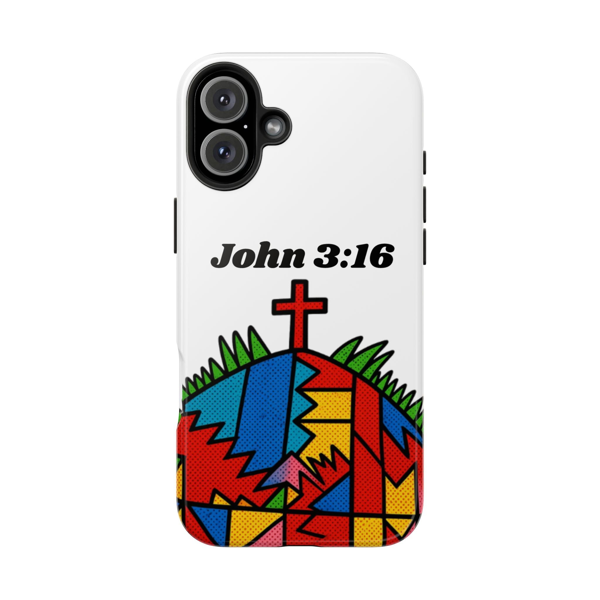 John 3:16 Christian Phone Case — Tough Religious Bible Verse Design