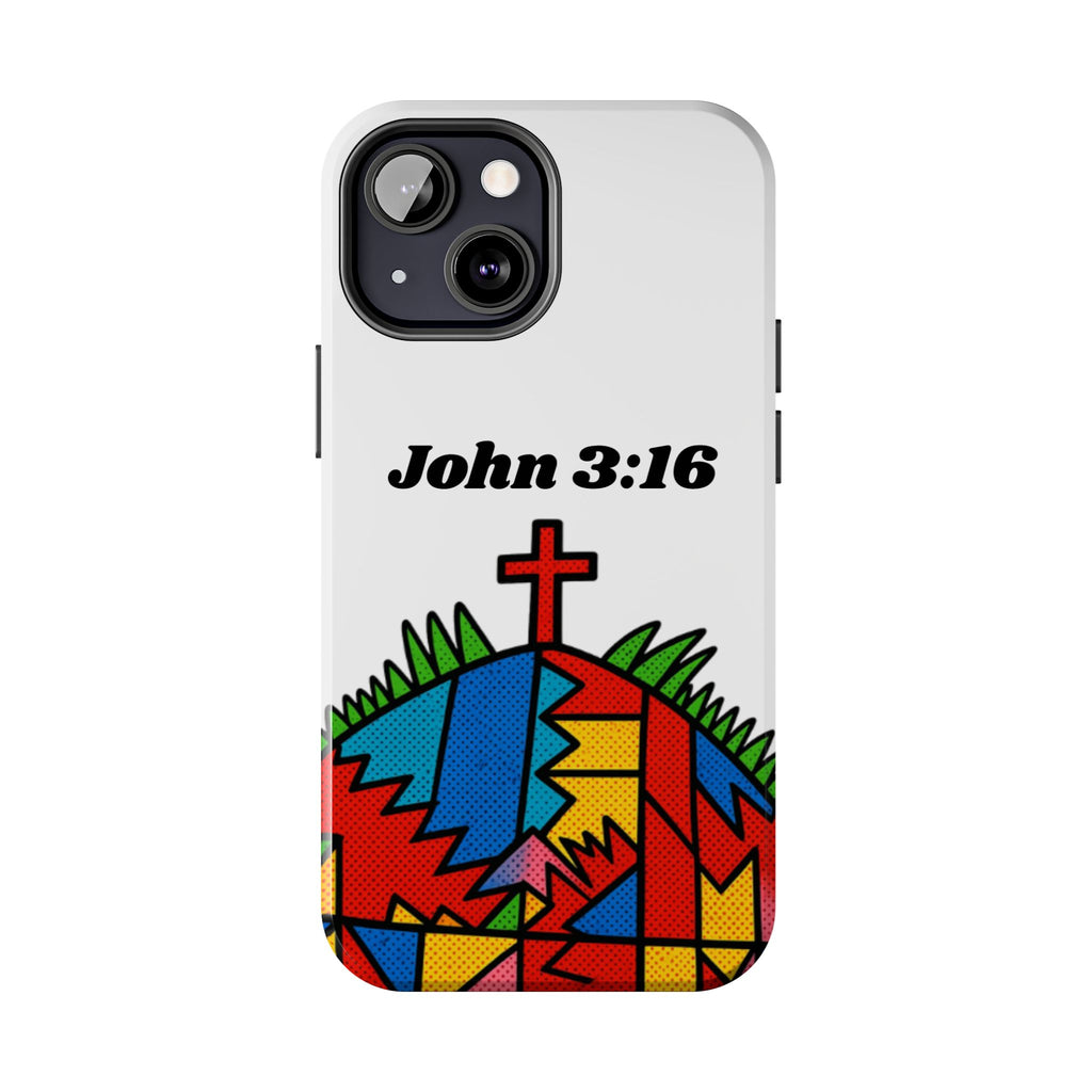 John 3:16 Christian Phone Case — Tough Religious Bible Verse Design
