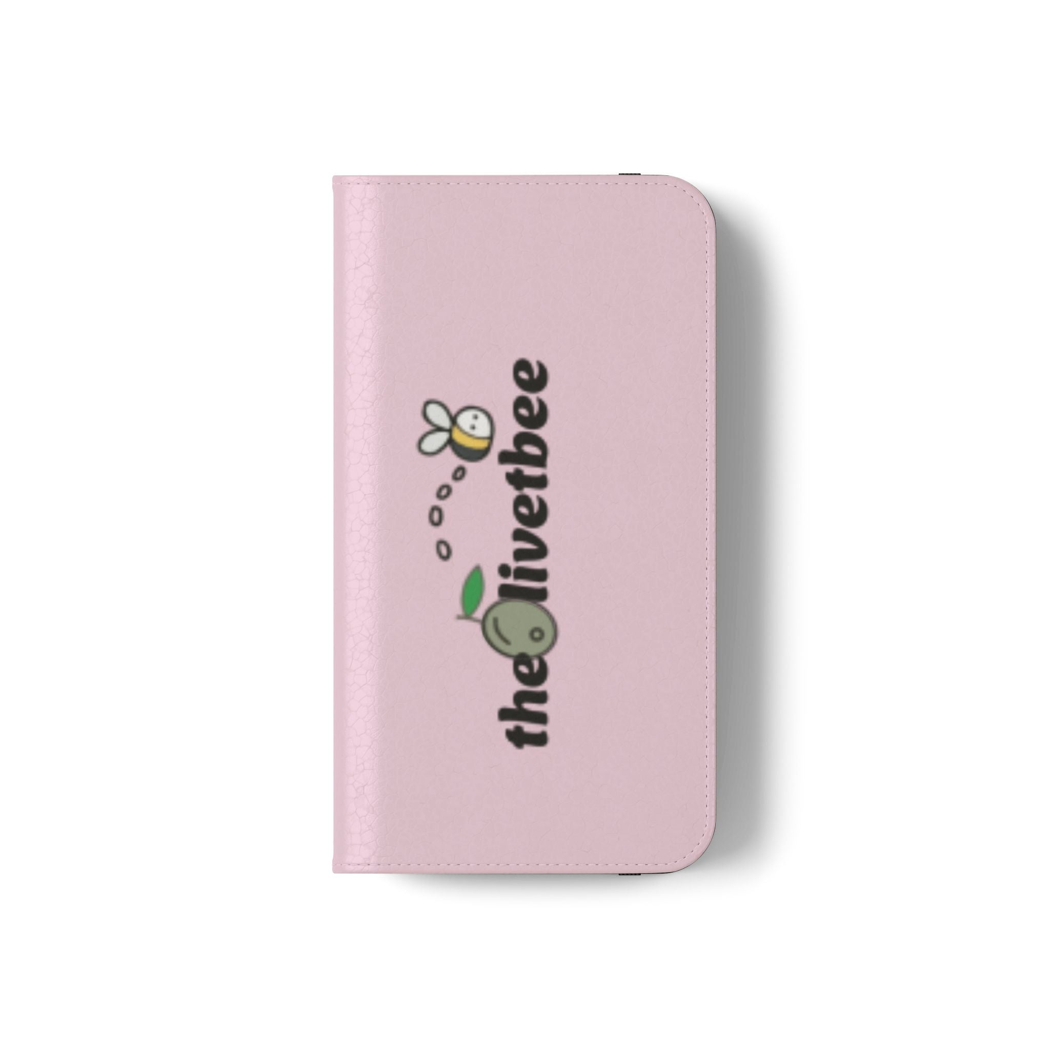 Pink Bee Logo Flip Phone Case — theOlivetbee Wallet Cover