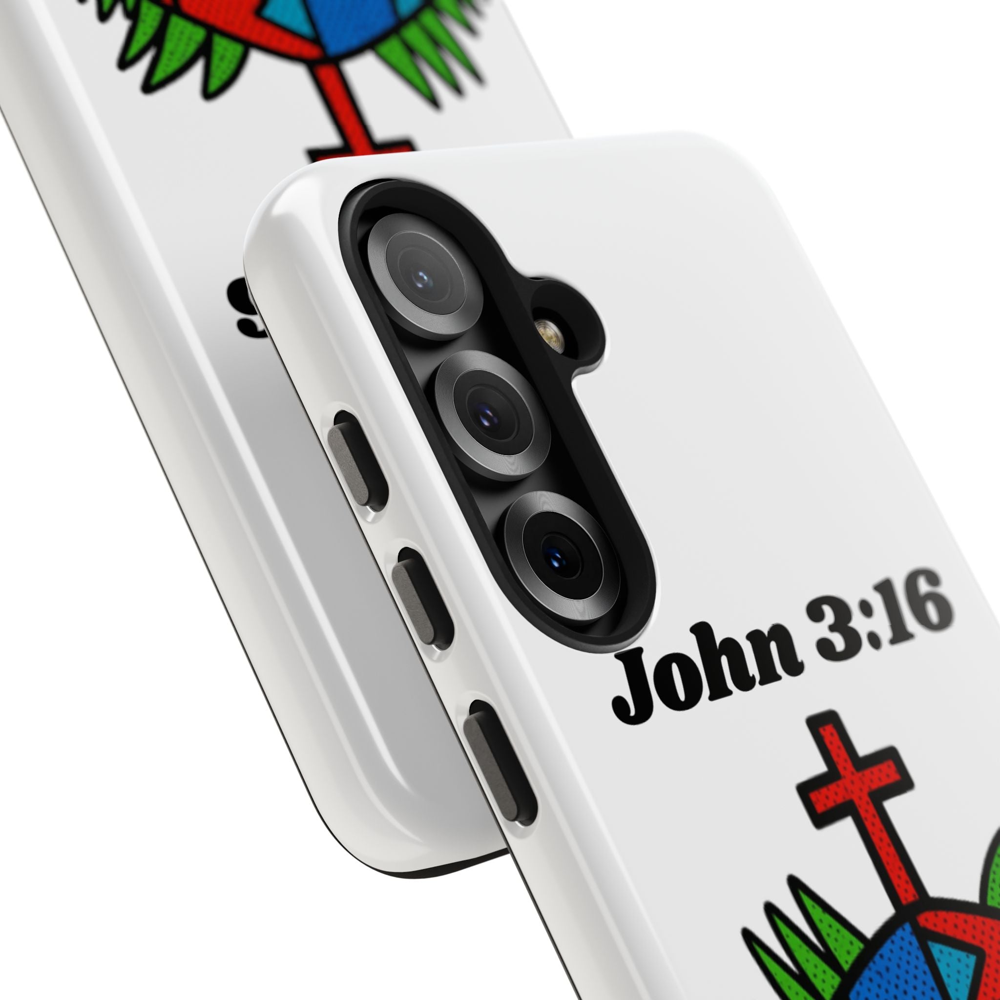 John 3:16 Christian Phone Case — Tough Religious Bible Verse Design