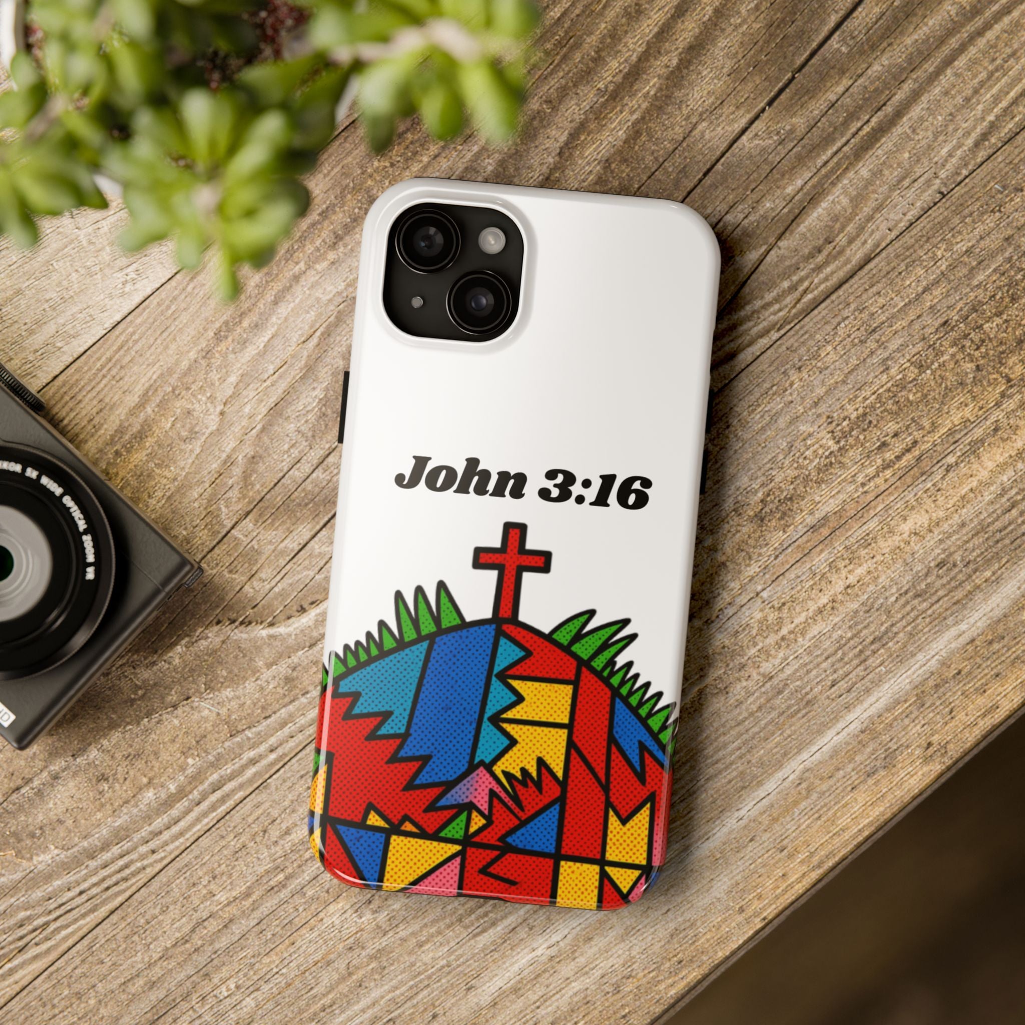 John 3:16 Christian Phone Case — Tough Religious Bible Verse Design