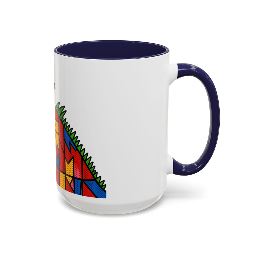 Colorful Christian Cross Accent Coffee Mug — Vibrant Faith Art (11/15oz)
