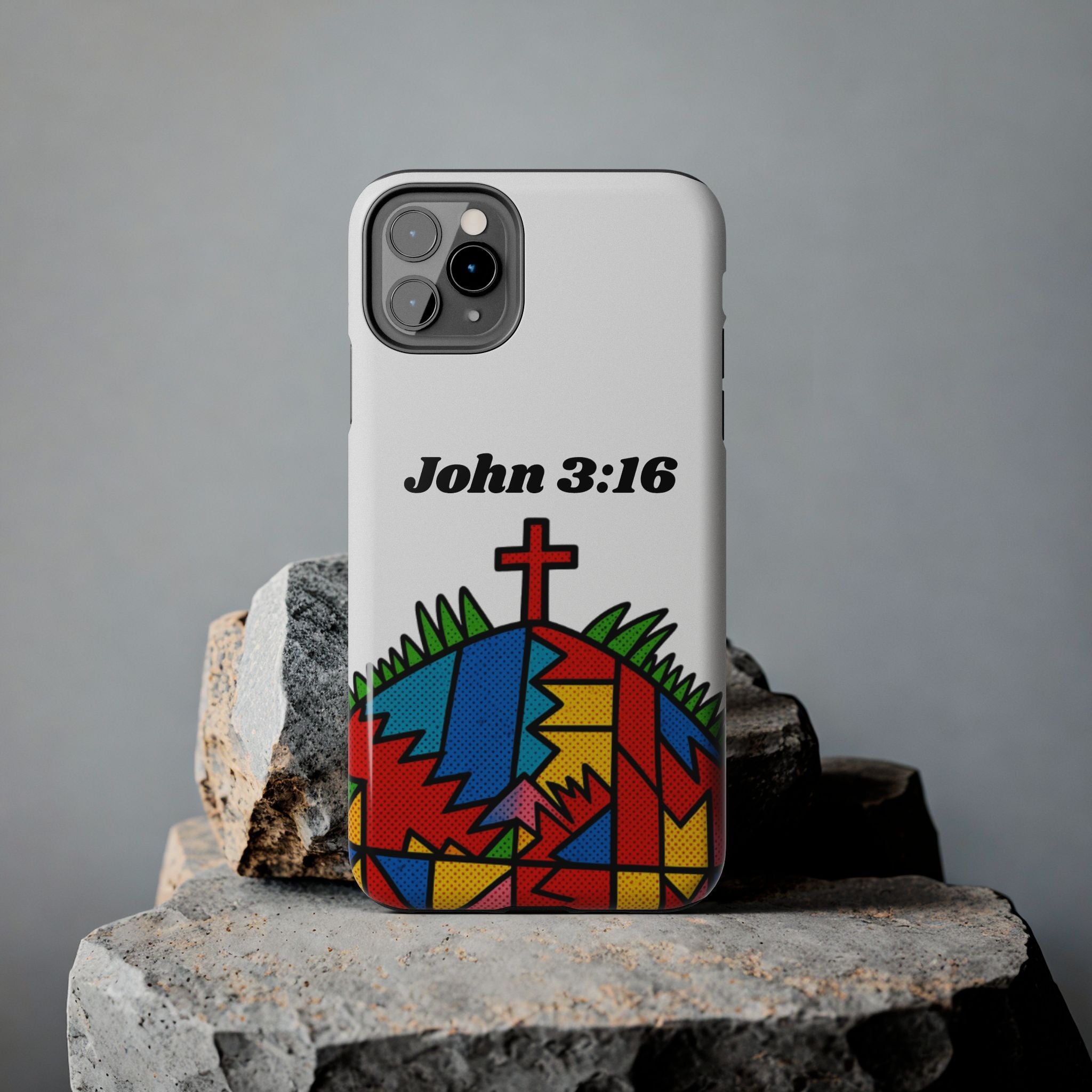 John 3:16 Christian Phone Case — Tough Religious Bible Verse Design
