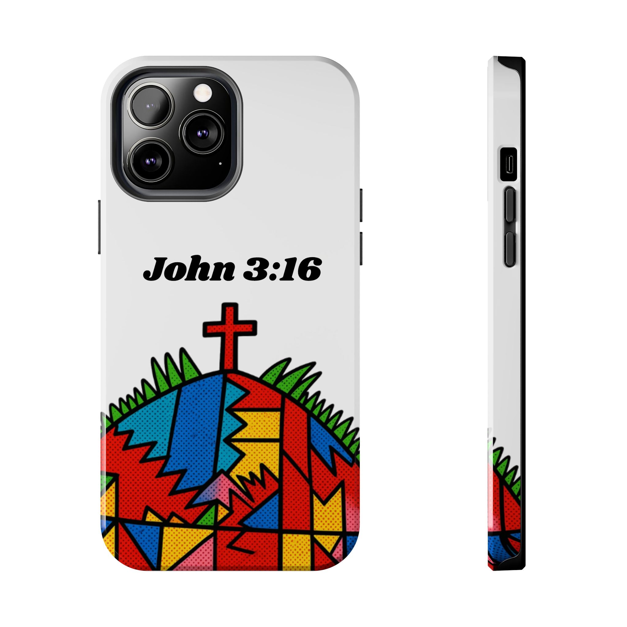 John 3:16 Christian Phone Case — Tough Religious Bible Verse Design