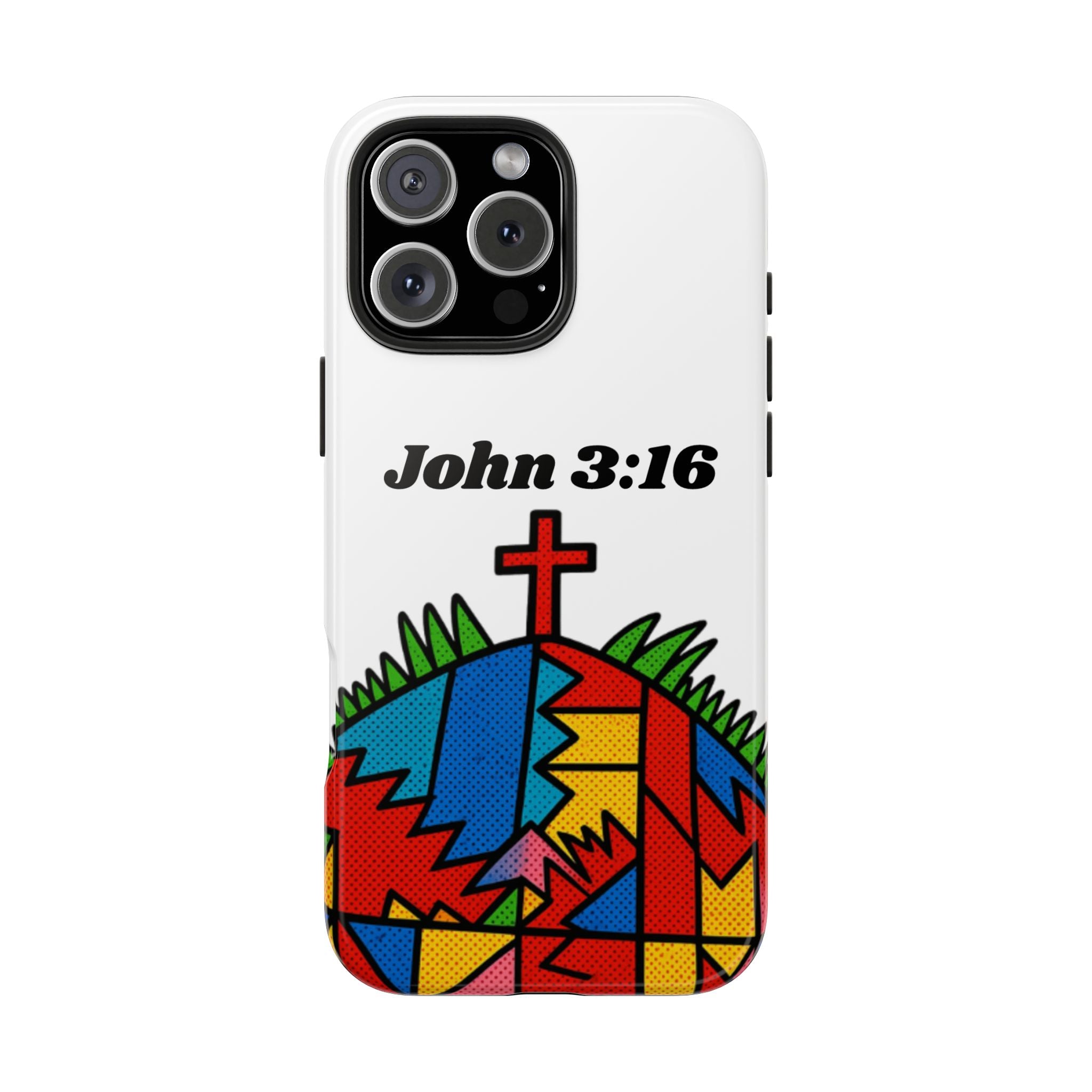 John 3:16 Christian Phone Case — Tough Religious Bible Verse Design