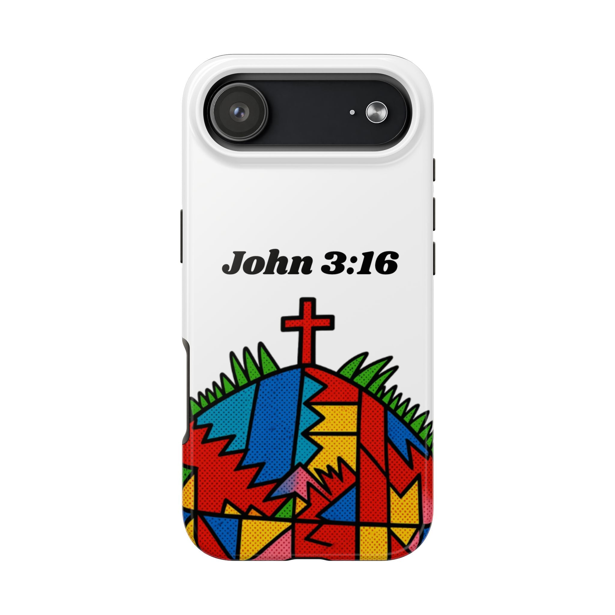 John 3:16 Christian Phone Case — Tough Religious Bible Verse Design