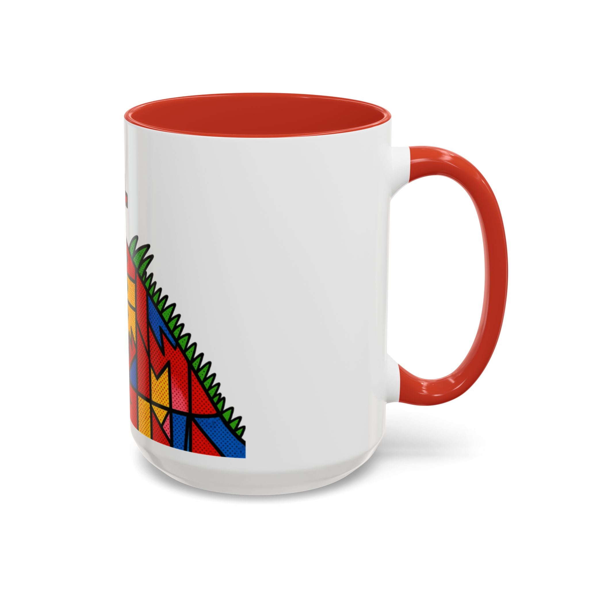 Colorful Christian Cross Accent Coffee Mug — Vibrant Faith Art (11/15oz)