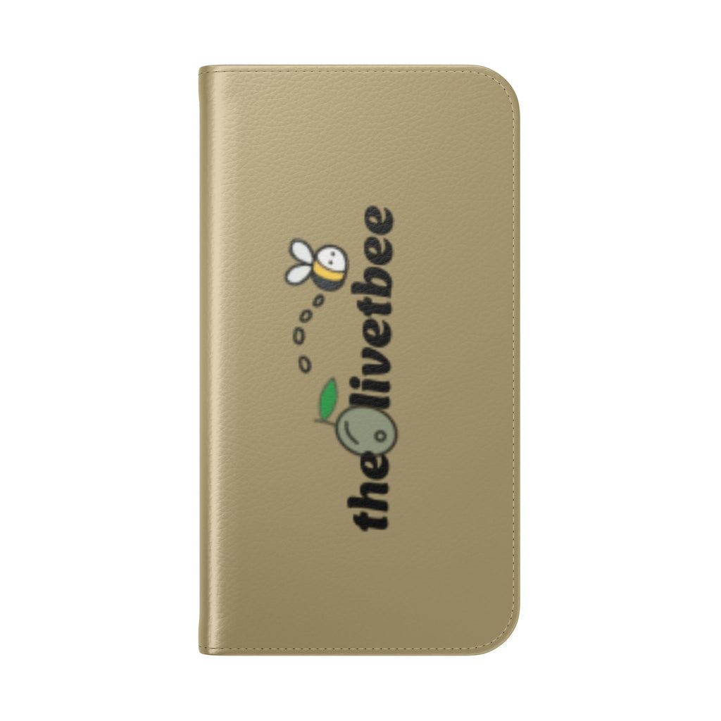 Flip Case Phone Wallet — 'theOlivetbee' Logo Folio Cover with Card Slots