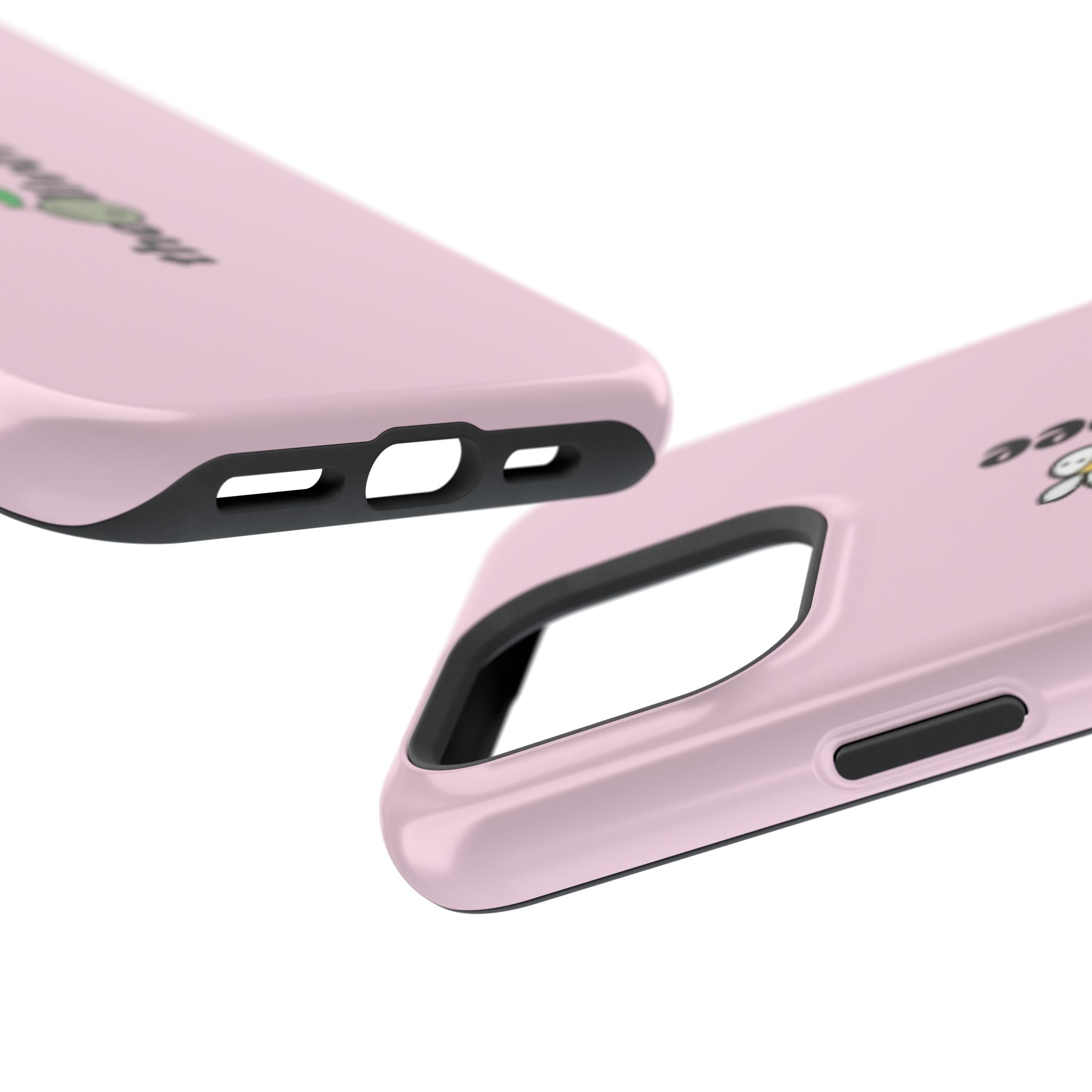 Pink Magnetic Impact-Resistant Phone Case — 'theolivetbee' , Shockproof MagSafe-Compatible Protection