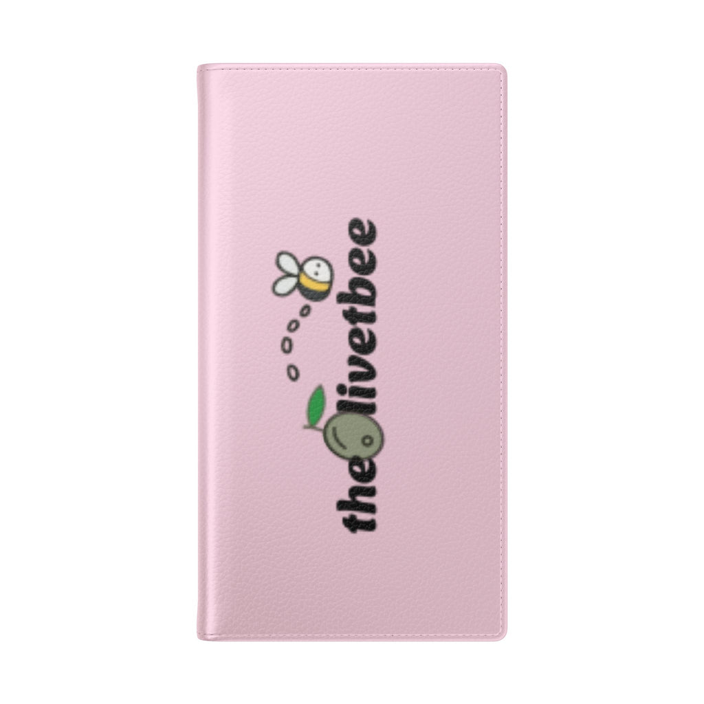 Pink Bee Logo Flip Phone Case — theOlivetbee Wallet Cover