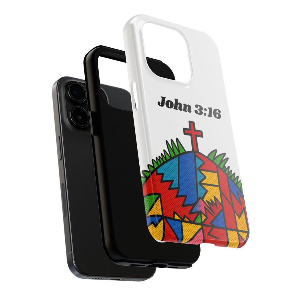 John 3:16 Christian Phone Case — Tough Religious Bible Verse Design