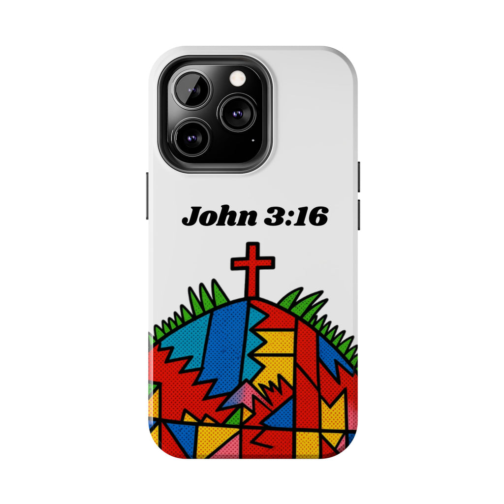 John 3:16 Christian Phone Case — Tough Religious Bible Verse Design