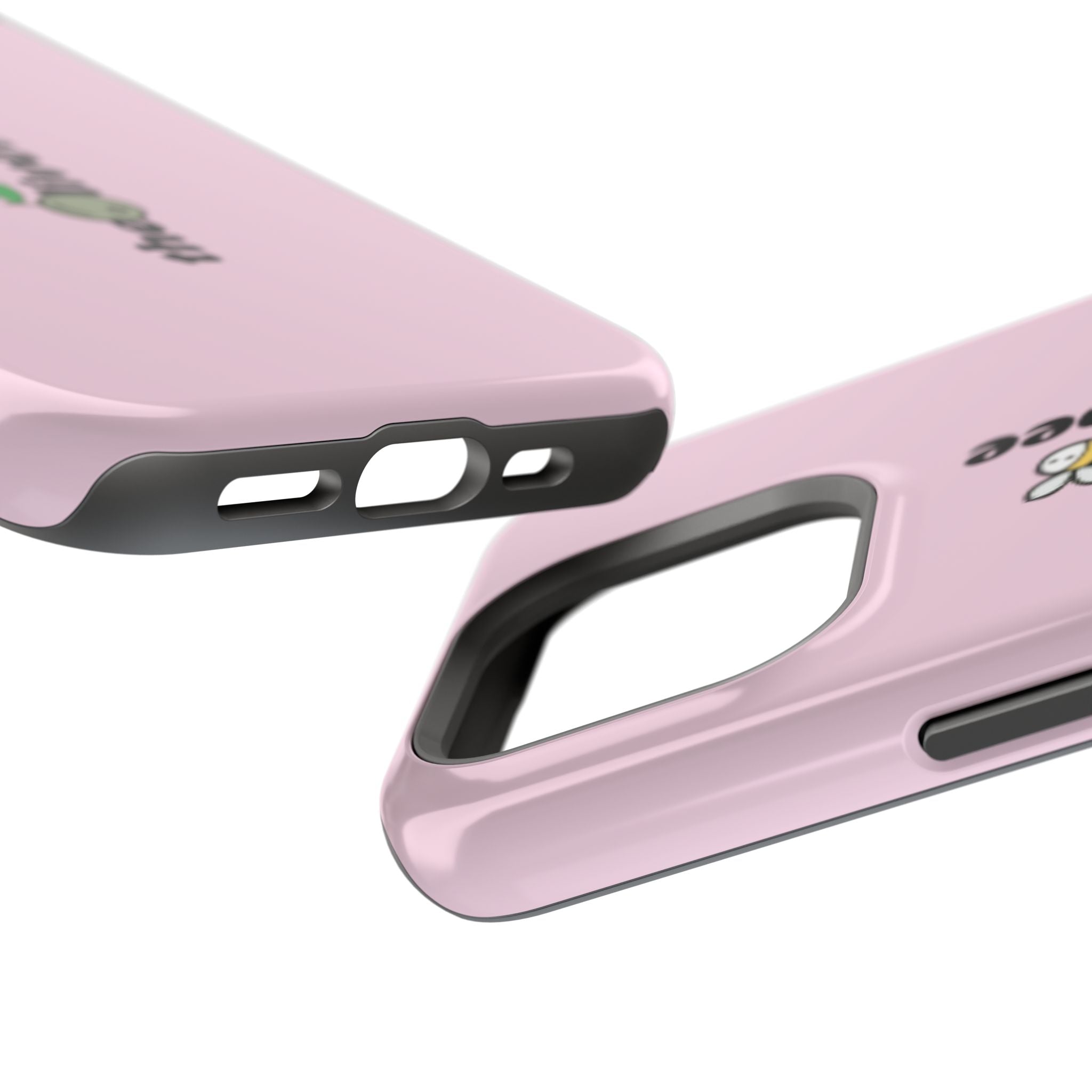 Pink Magnetic Impact-Resistant Phone Case — 'theolivetbee' , Shockproof MagSafe-Compatible Protection