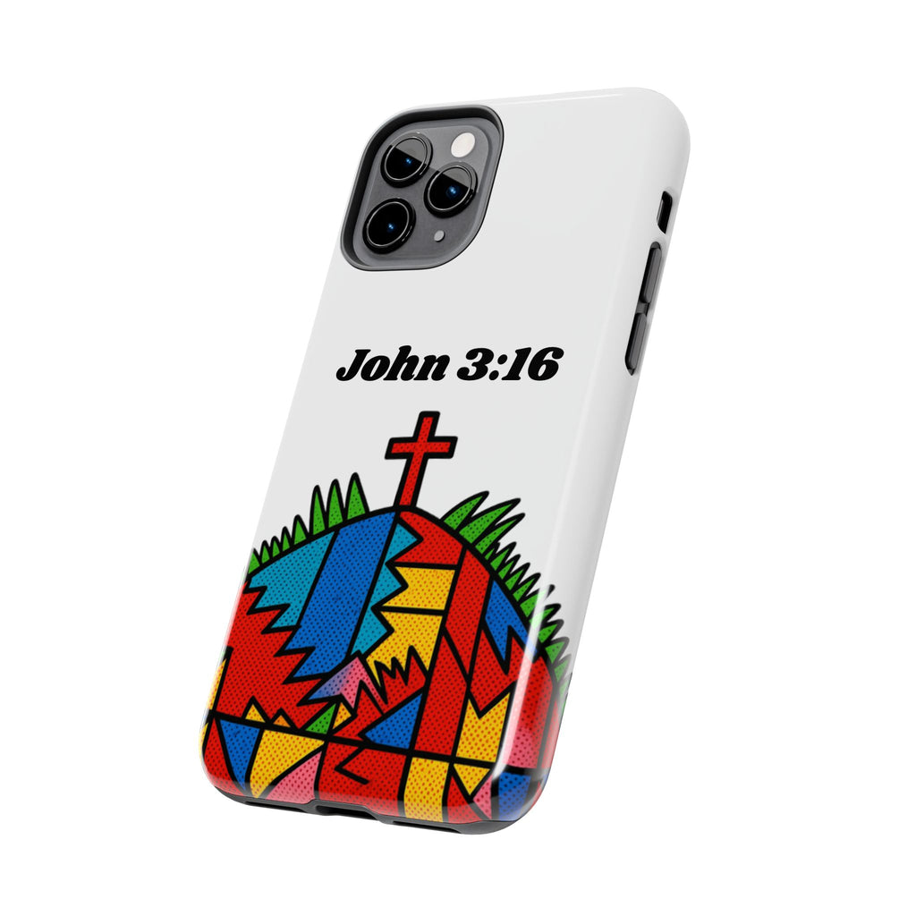John 3:16 Christian Phone Case — Tough Religious Bible Verse Design
