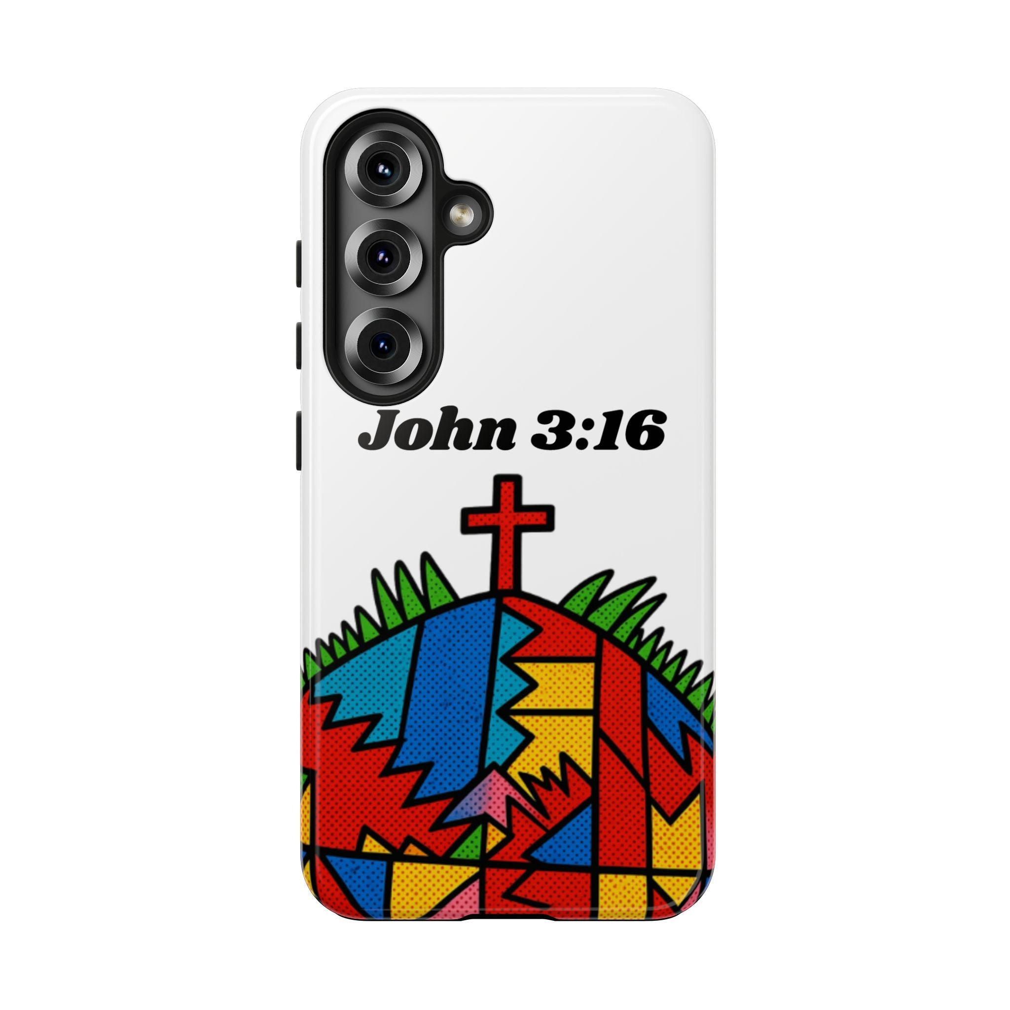 John 3:16 Christian Phone Case — Tough Religious Bible Verse Design