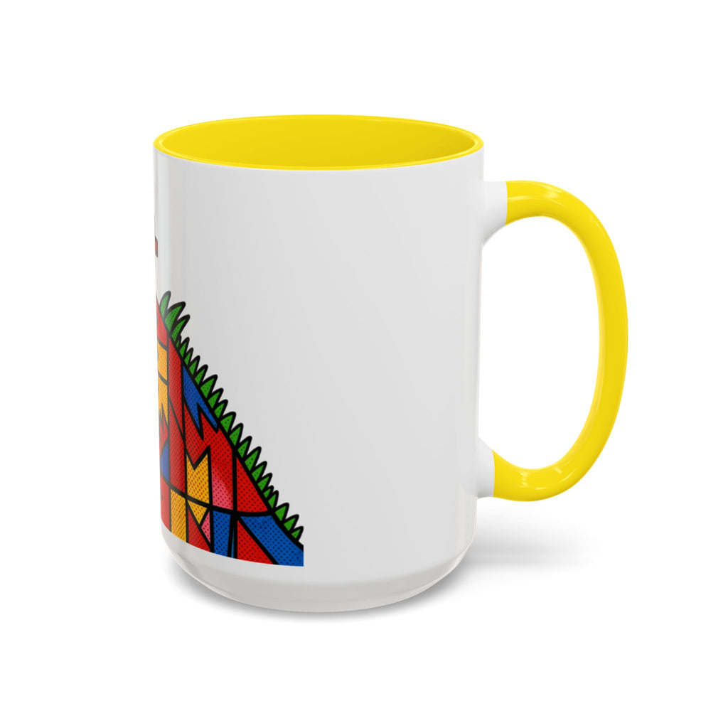 Colorful Christian Cross Accent Coffee Mug — Vibrant Faith Art (11/15oz)