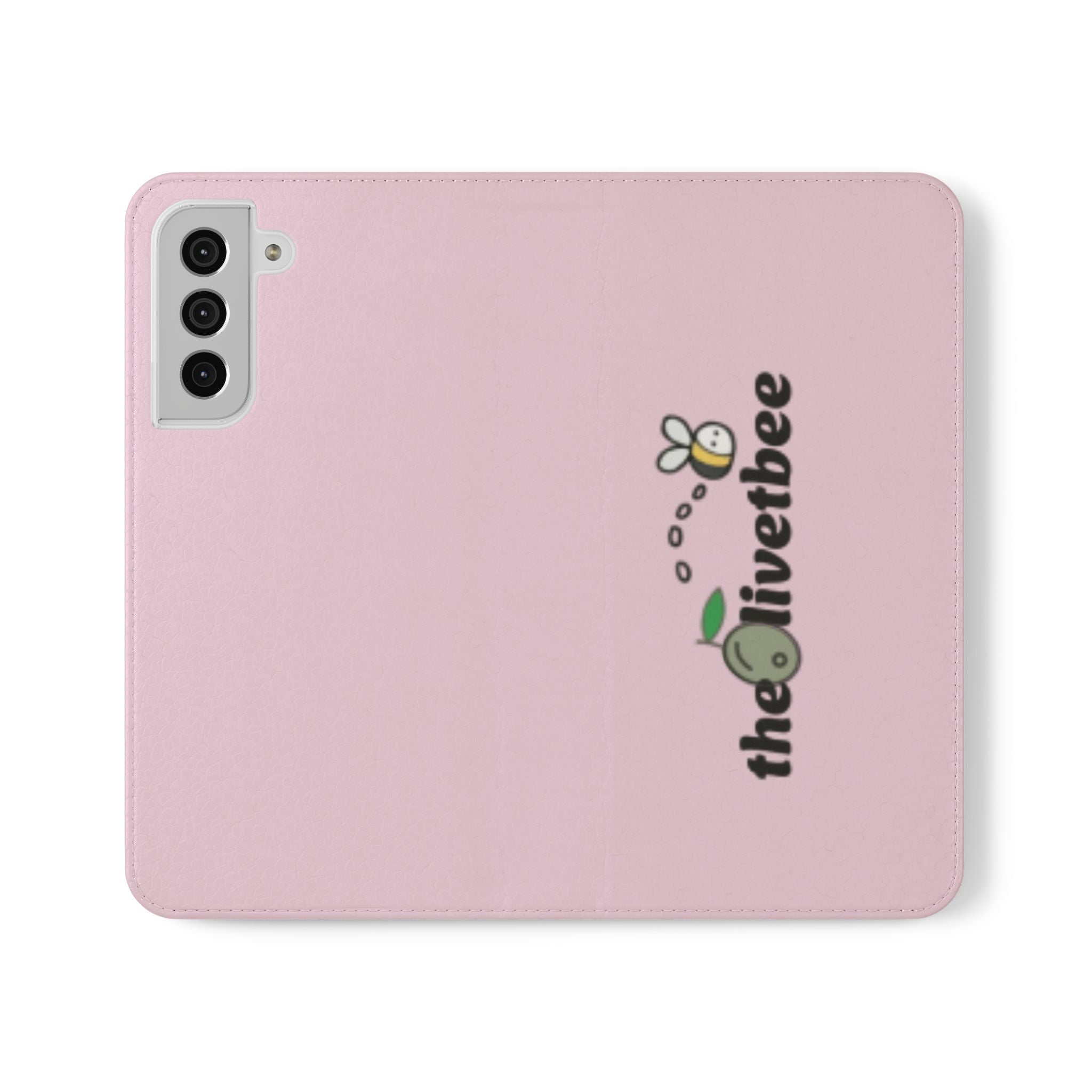 Pink Bee Logo Flip Phone Case — theOlivetbee Wallet Cover