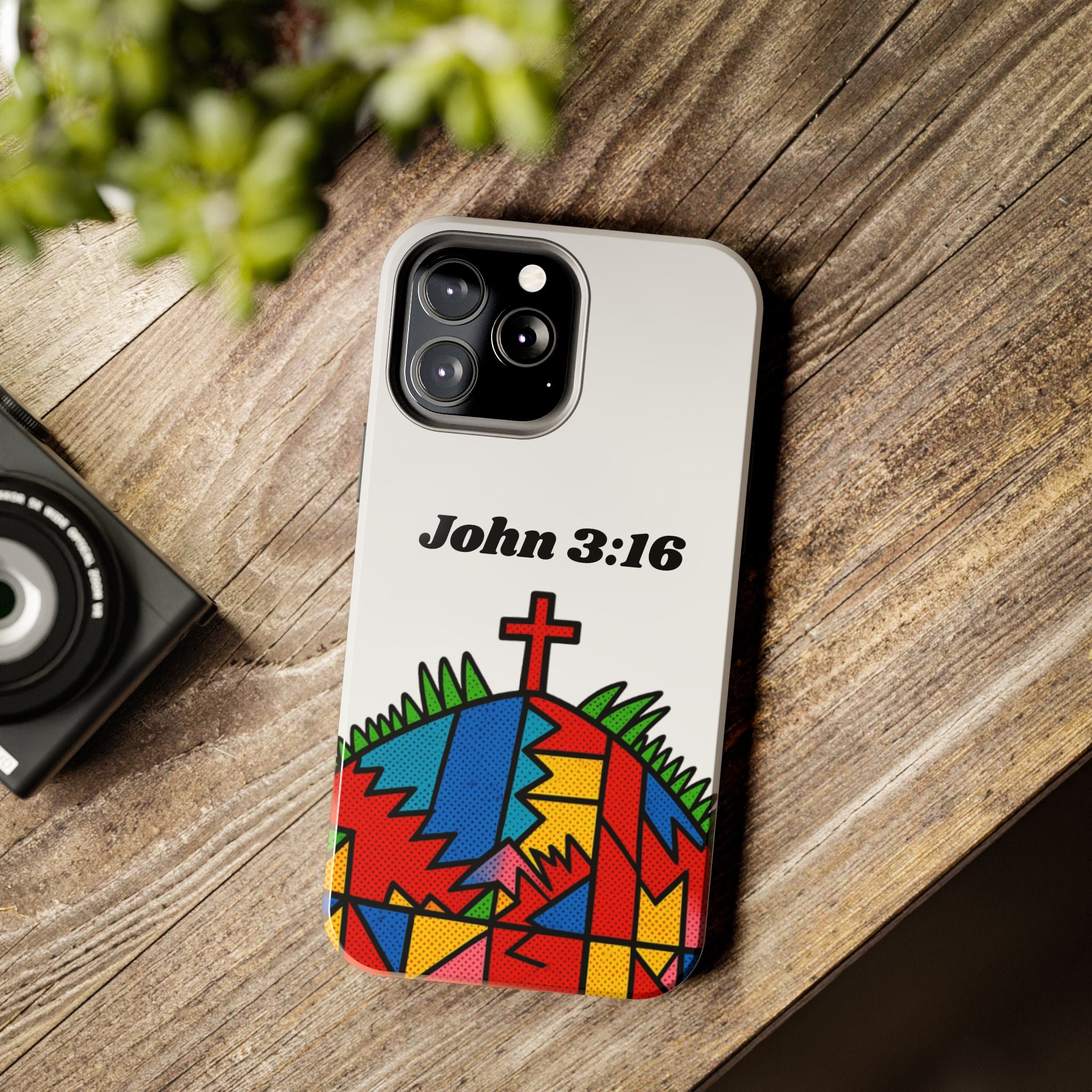 John 3:16 Christian Phone Case — Tough Religious Bible Verse Design