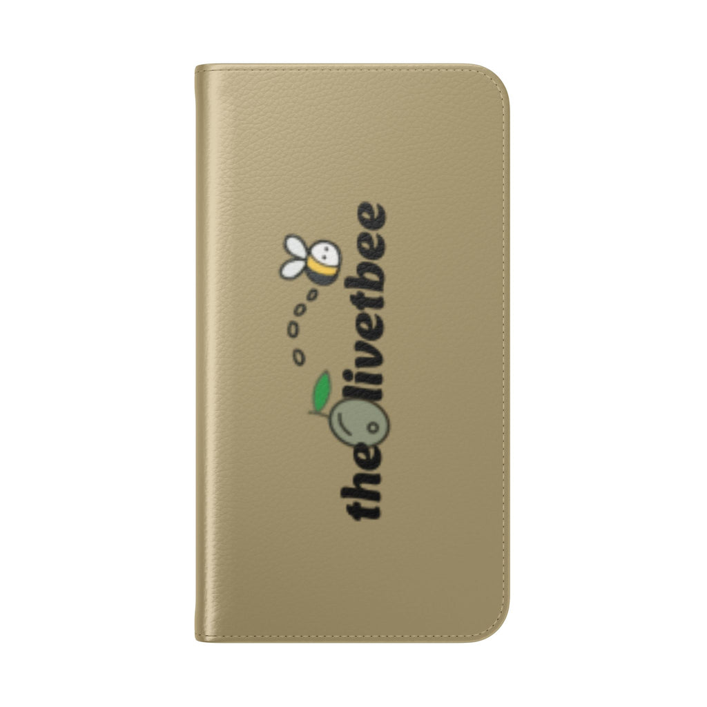 Flip Case Phone Wallet — 'theOlivetbee' Logo Folio Cover with Card Slots