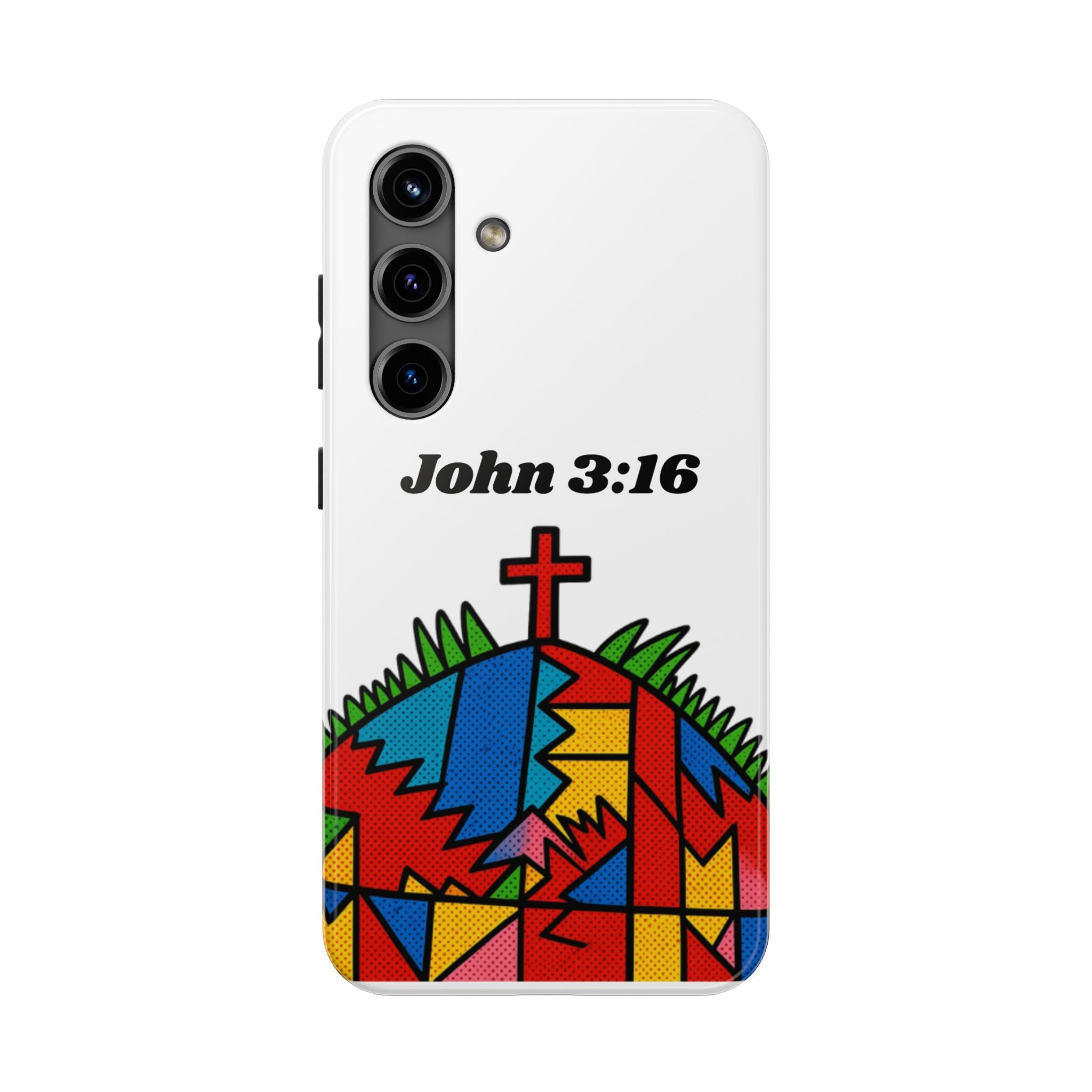 John 3:16 Christian Phone Case — Tough Religious Bible Verse Design