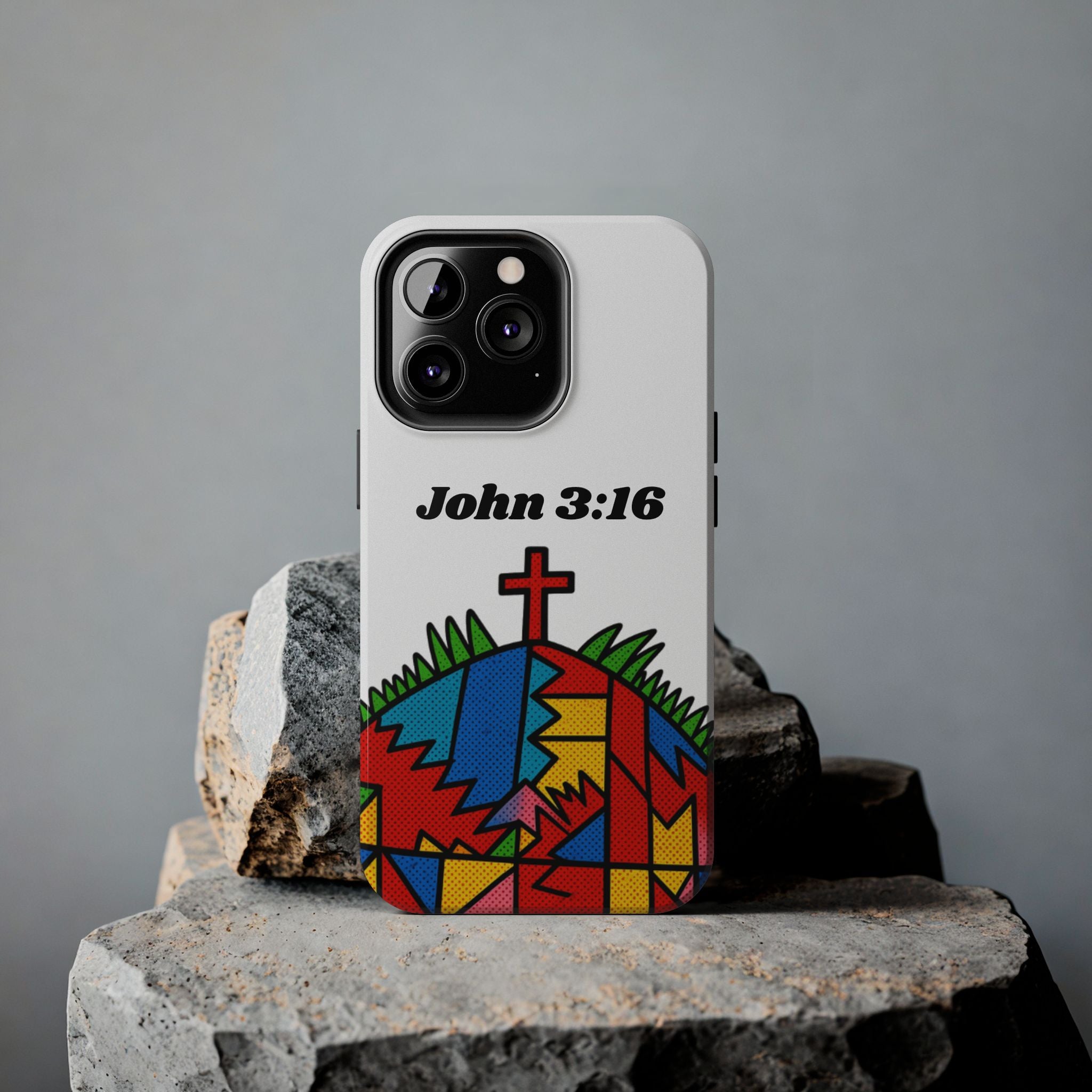 John 3:16 Christian Phone Case — Tough Religious Bible Verse Design