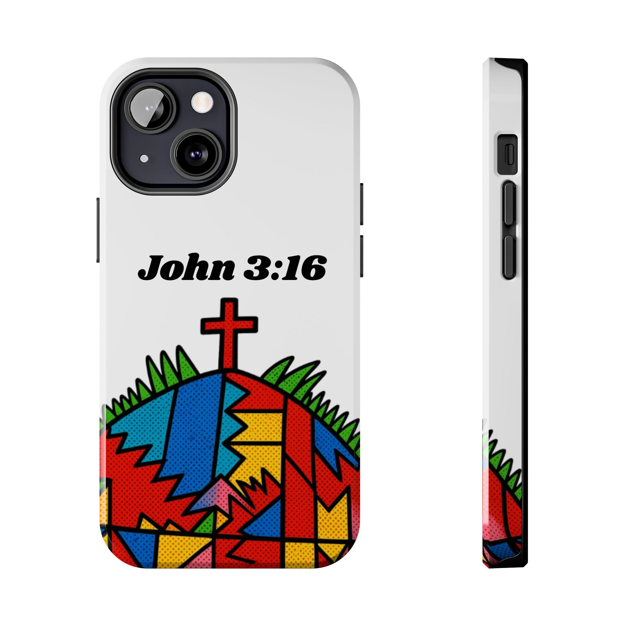 John 3:16 Christian Phone Case — Tough Religious Bible Verse Design