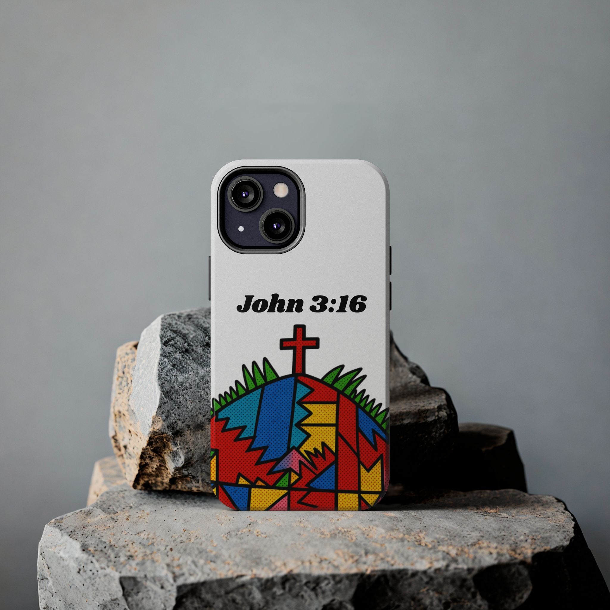 John 3:16 Christian Phone Case — Tough Religious Bible Verse Design