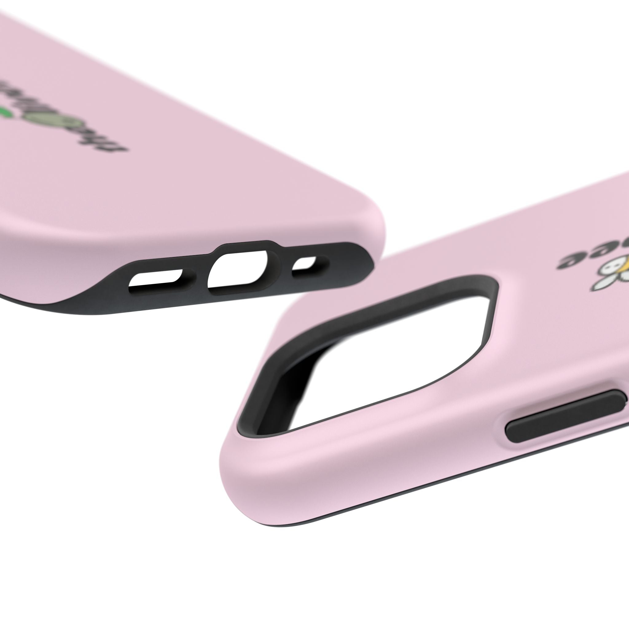 Pink Magnetic Impact-Resistant Phone Case — 'theolivetbee' , Shockproof MagSafe-Compatible Protection