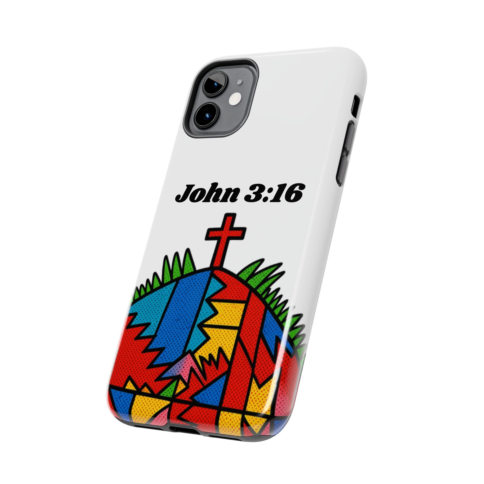 John 3:16 Christian Phone Case — Tough Religious Bible Verse Design