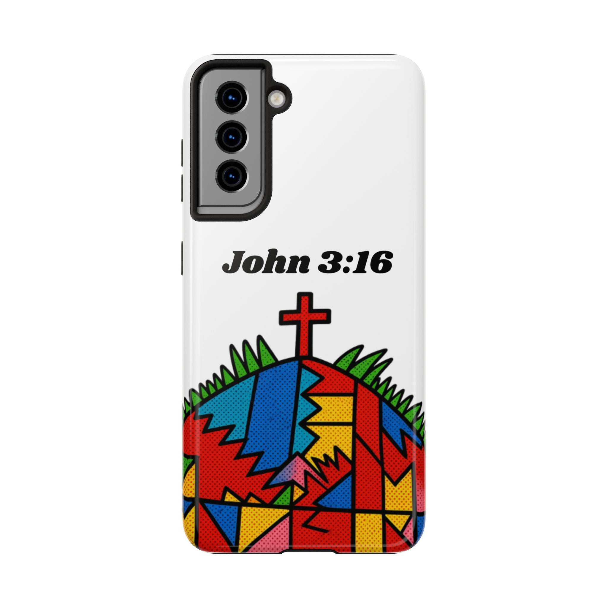 John 3:16 Christian Phone Case — Tough Religious Bible Verse Design