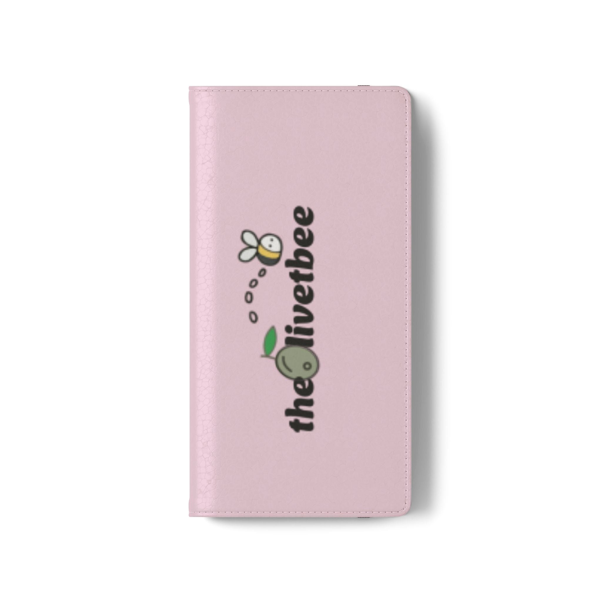 Pink Bee Logo Flip Phone Case — theOlivetbee Wallet Cover